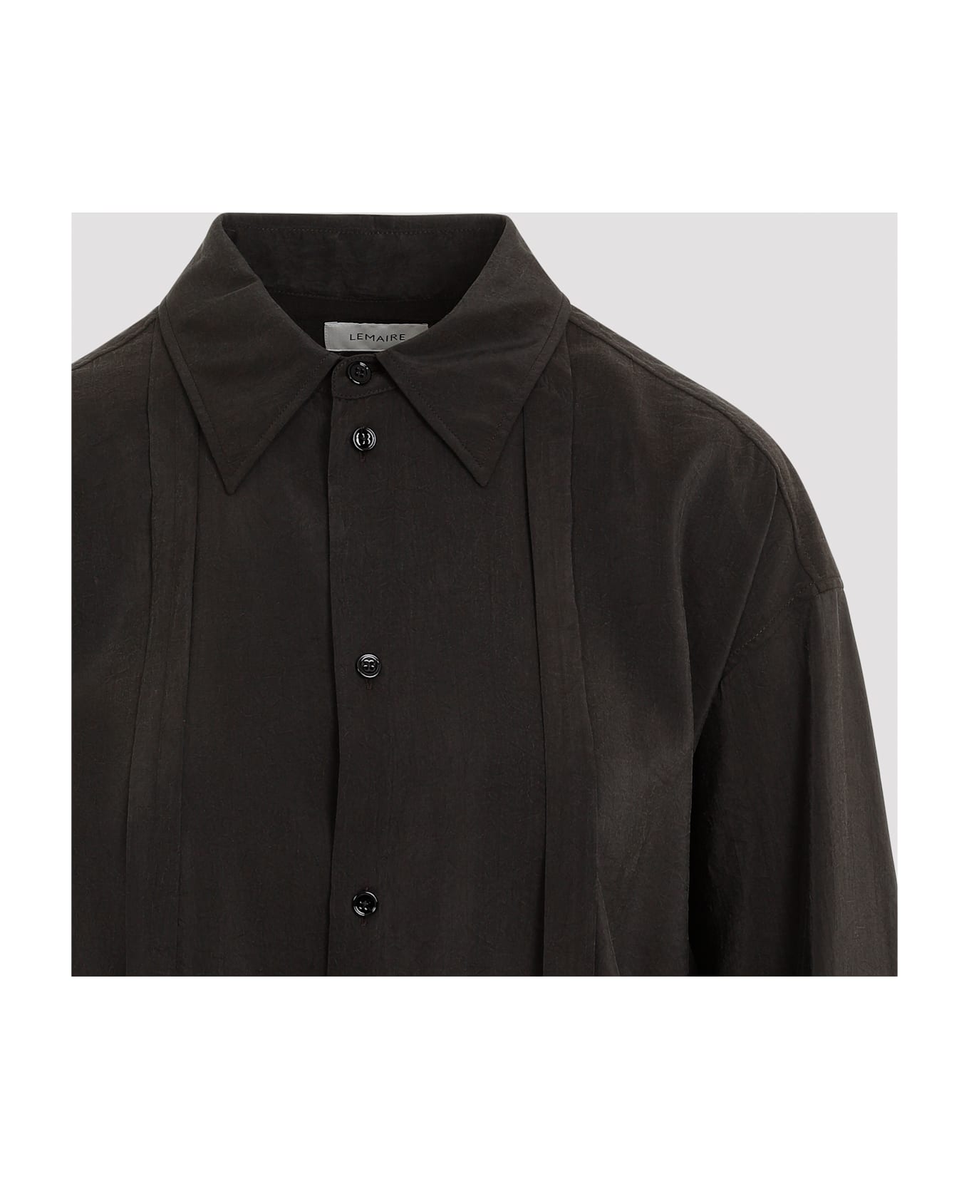 Lemaire Long Shirt With Tie - Dark Espresso シャツ