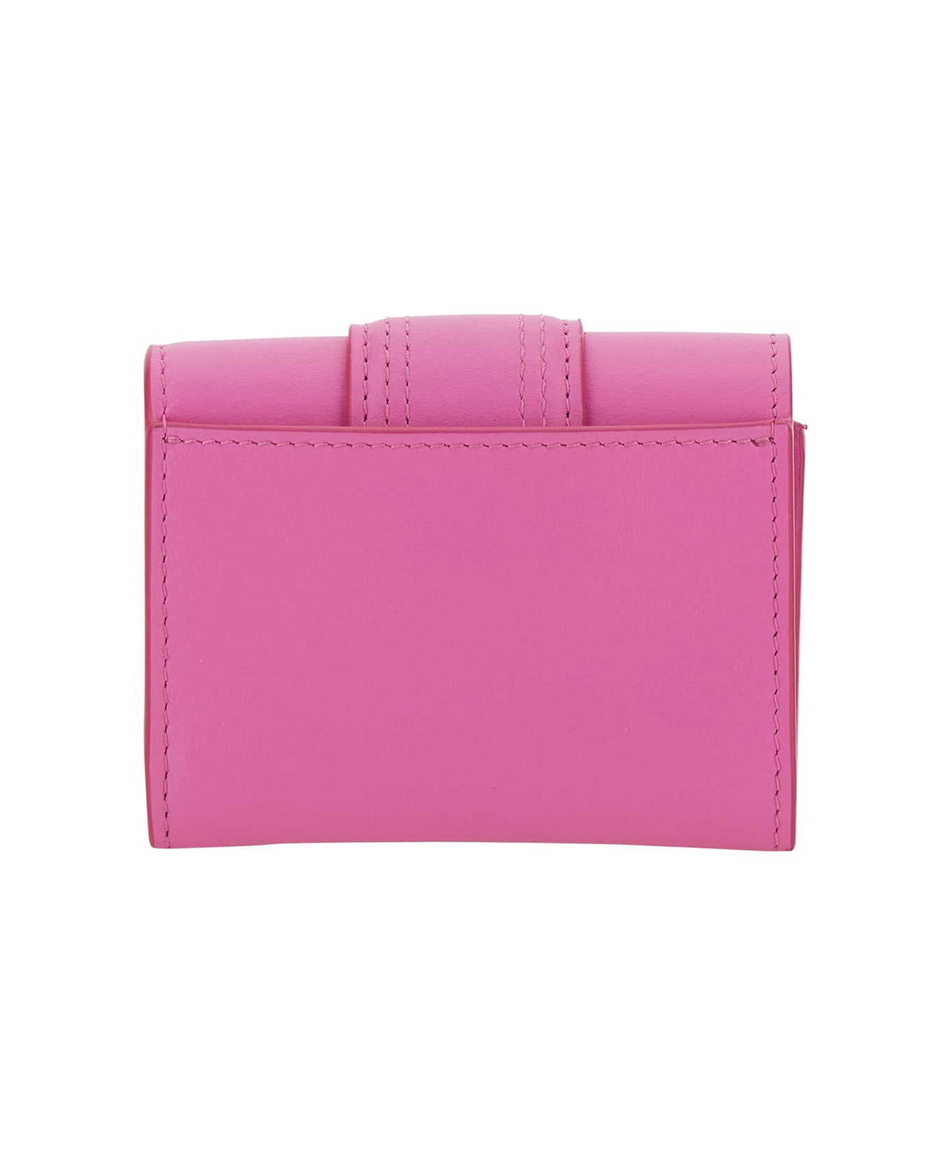 Jacquemus 'le Compact Bambino' Pink Wallet With Magnetic Closure In Leather Woman - Pink