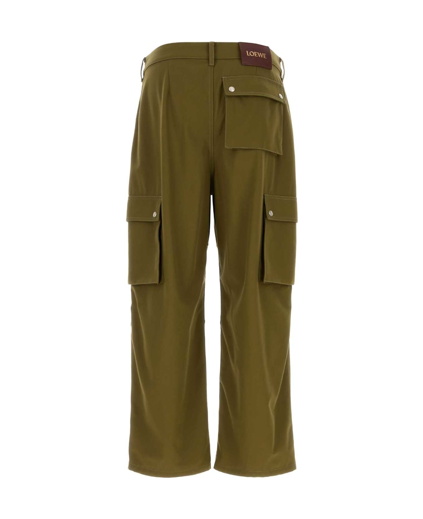 Loewe Khaki Cotton Cargo Pant - KHAKIGREEN