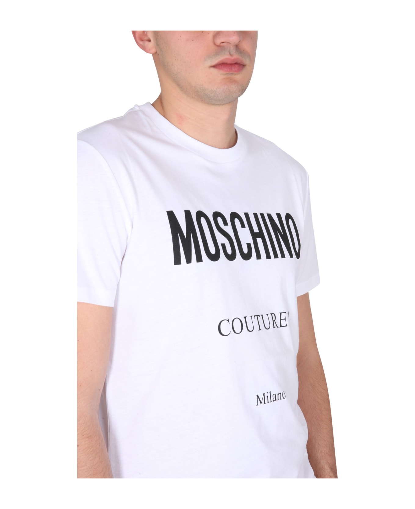 Moschino Logo Print T-shirt - WHITE