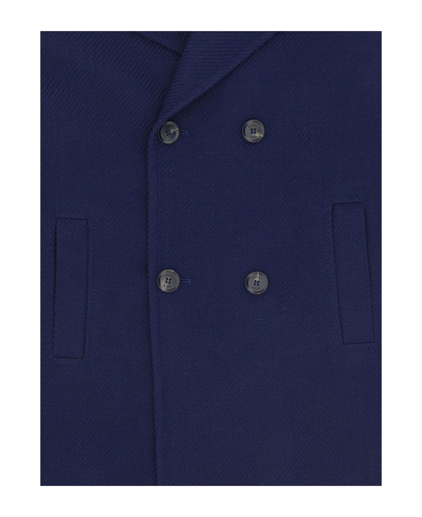 Gucci Coat For Boy - Blue コート＆ジャケット