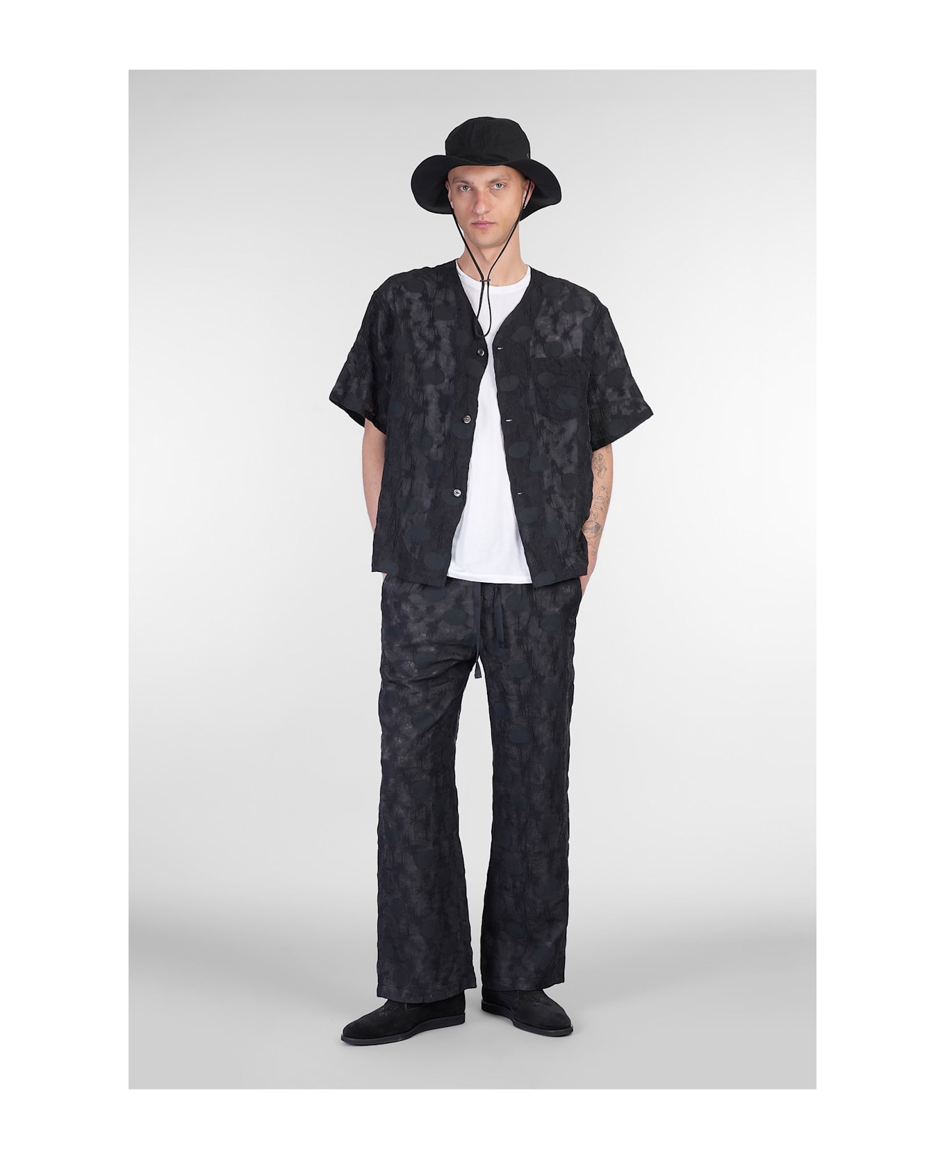Needles Shirt In Black Polyamide Polyester - black