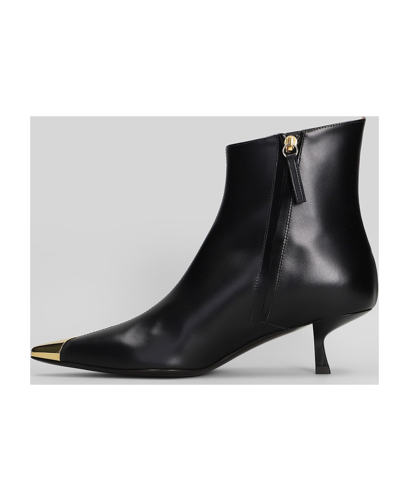 Giuseppe Zanotti Low Heels Ankle Boots In Black Leather - black