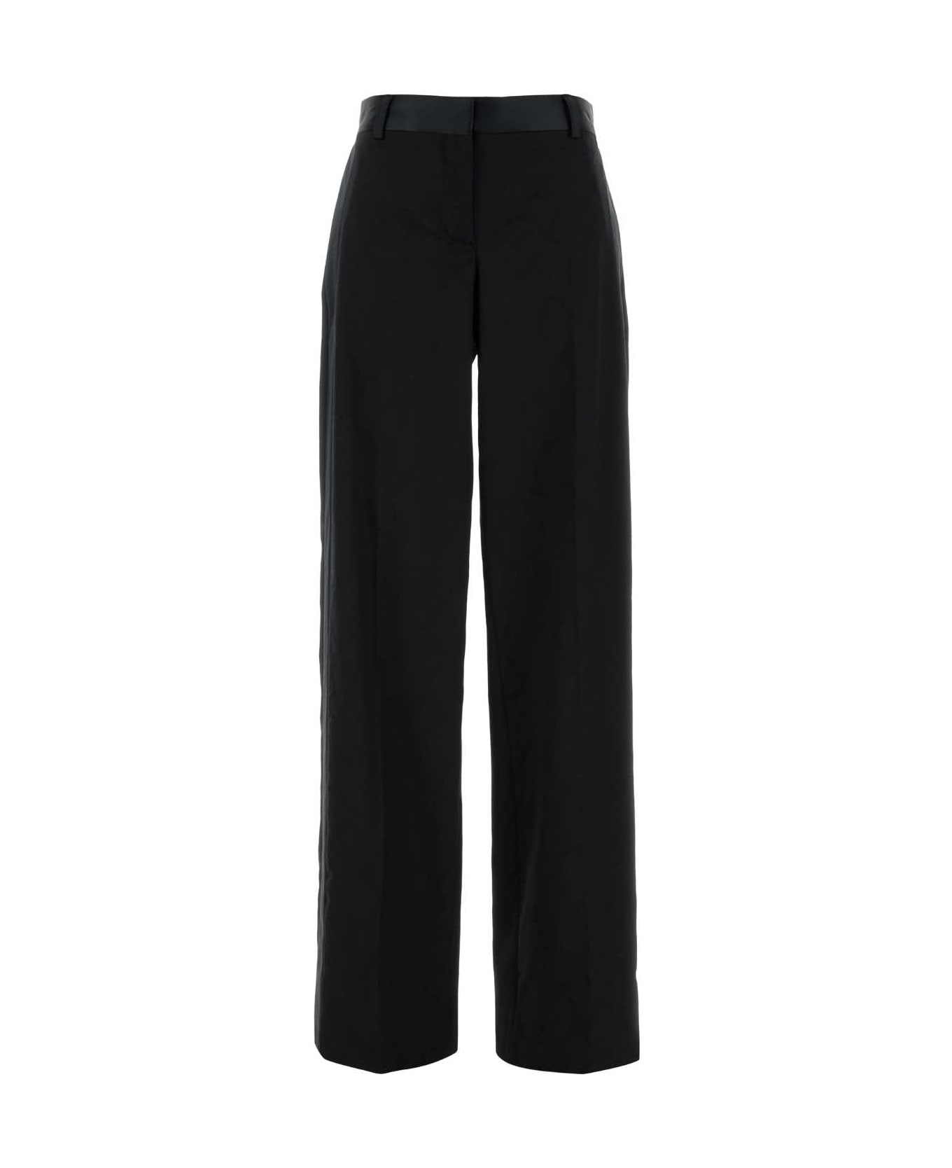Stella McCartney Black Wool Wide-leg Pant - Black