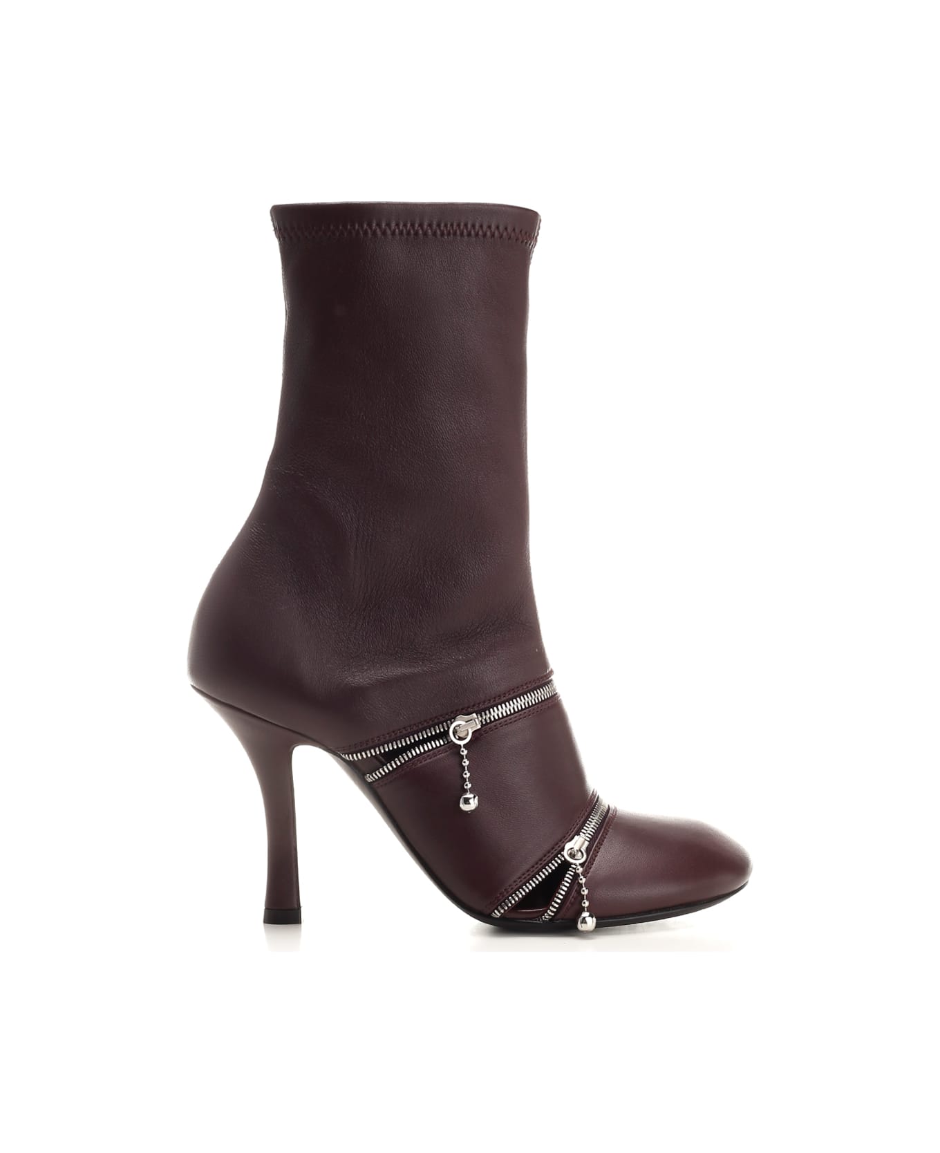 Burberry 'peep' Ankle Boots - Bordeaux