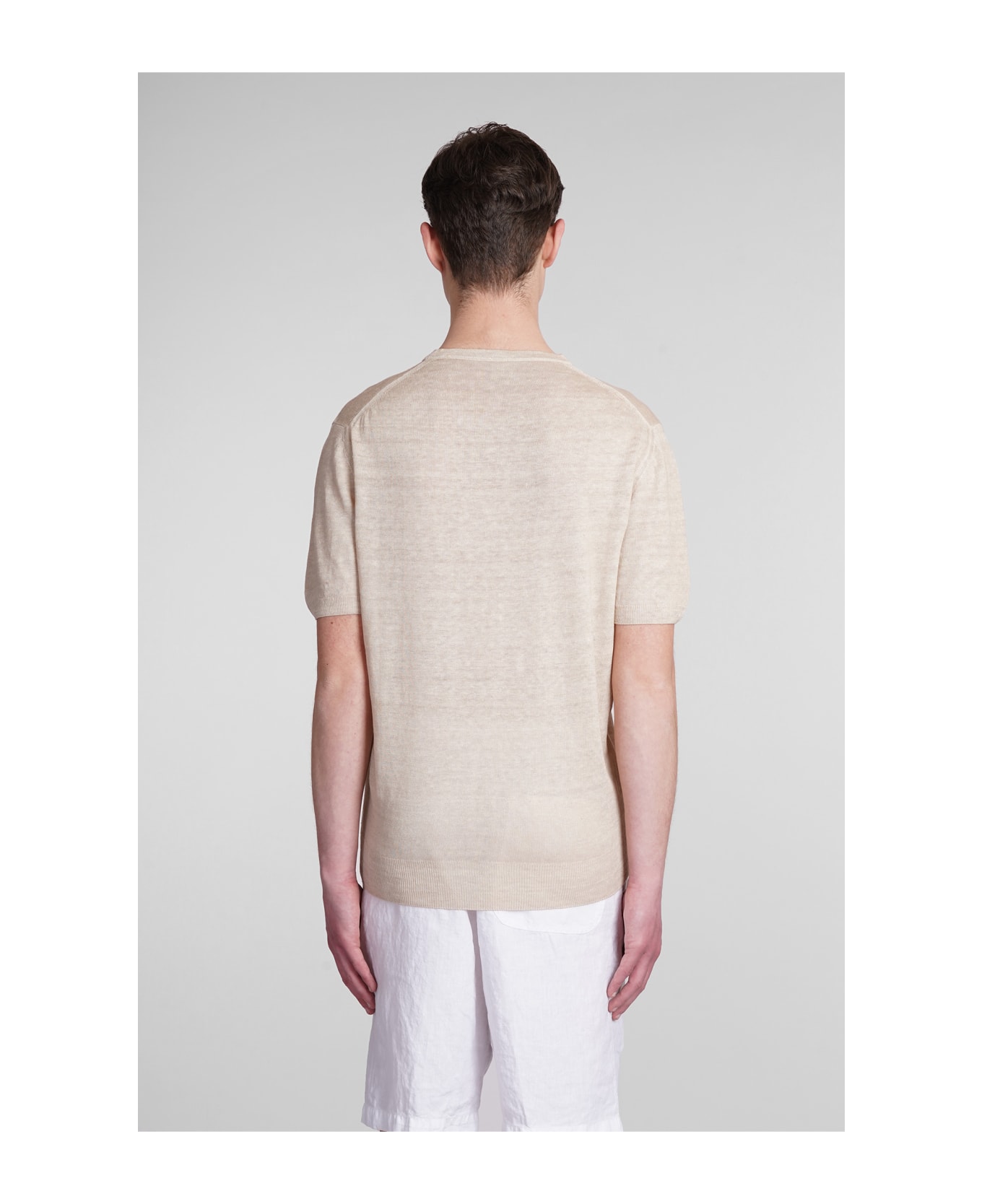 120% Lino T-shirt In Beige Linen - beige シャツ