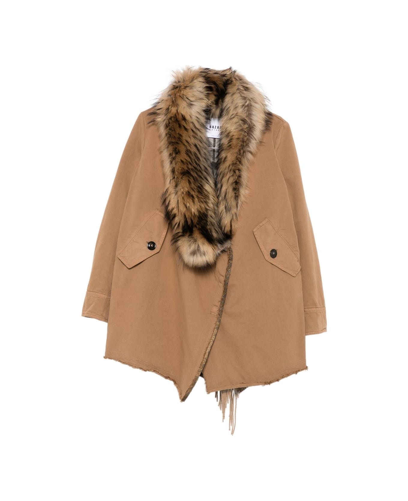 Bazar Deluxe Short Parka Coat - Camel