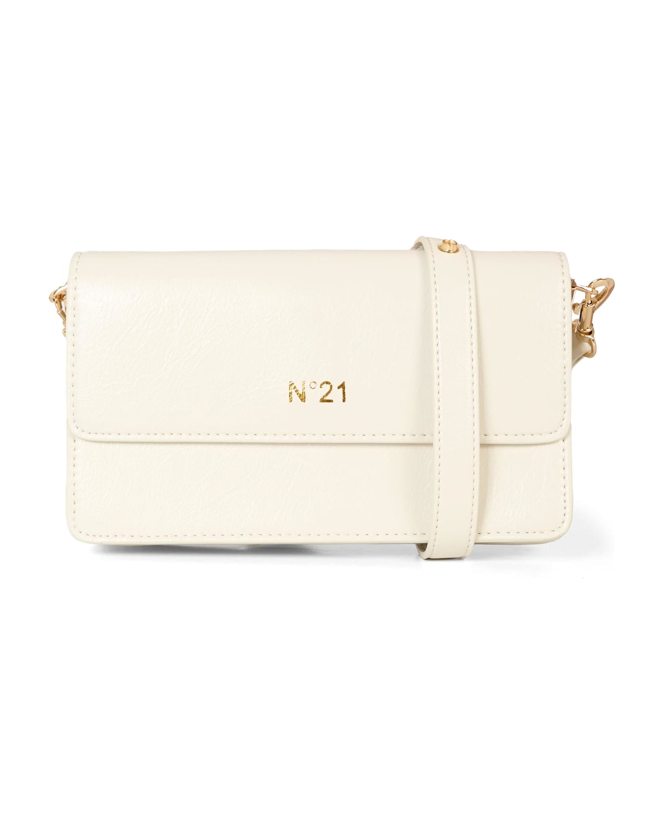 N.21 Beige Clutch For Girl With Logo - Beige