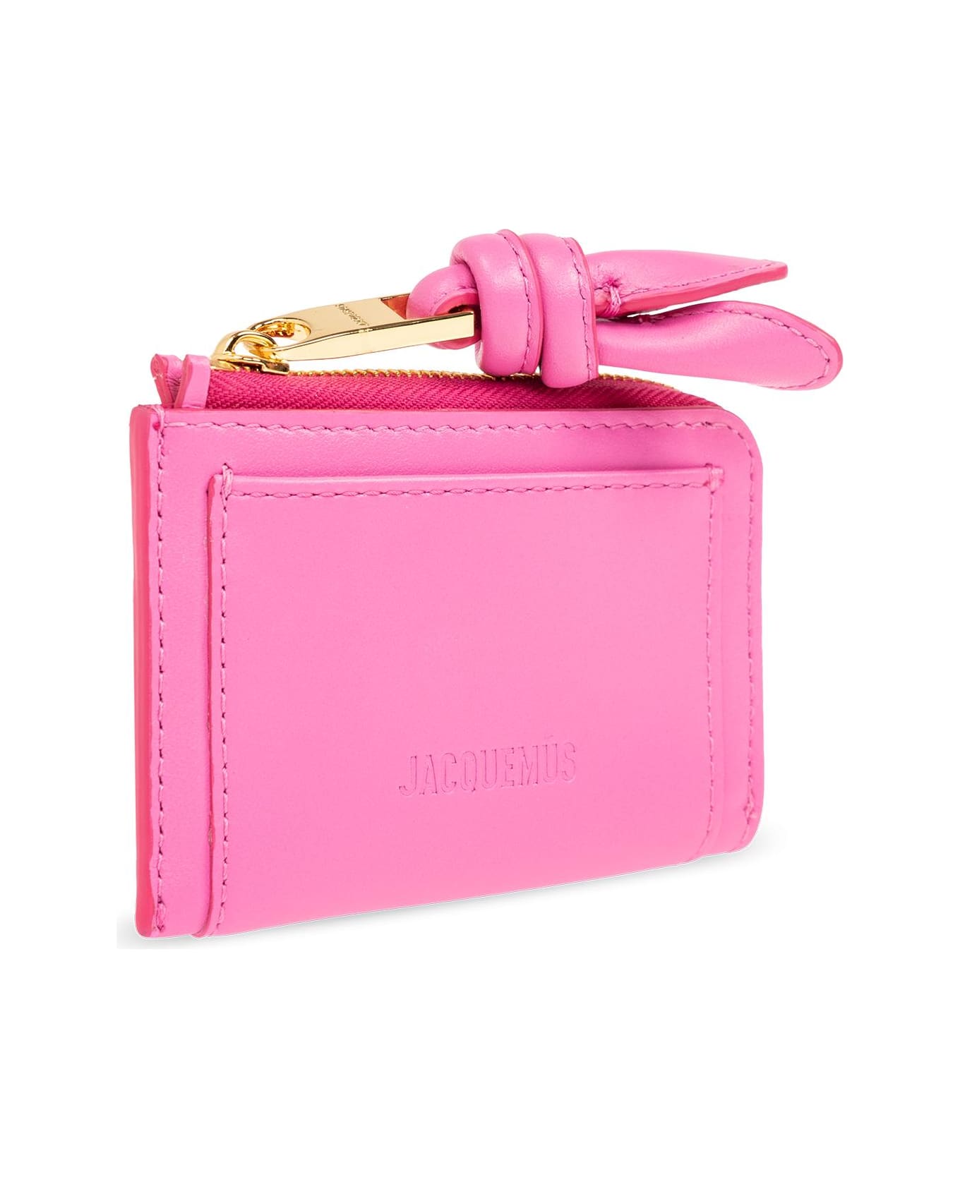 Jacquemus Leather Card Case - Pink