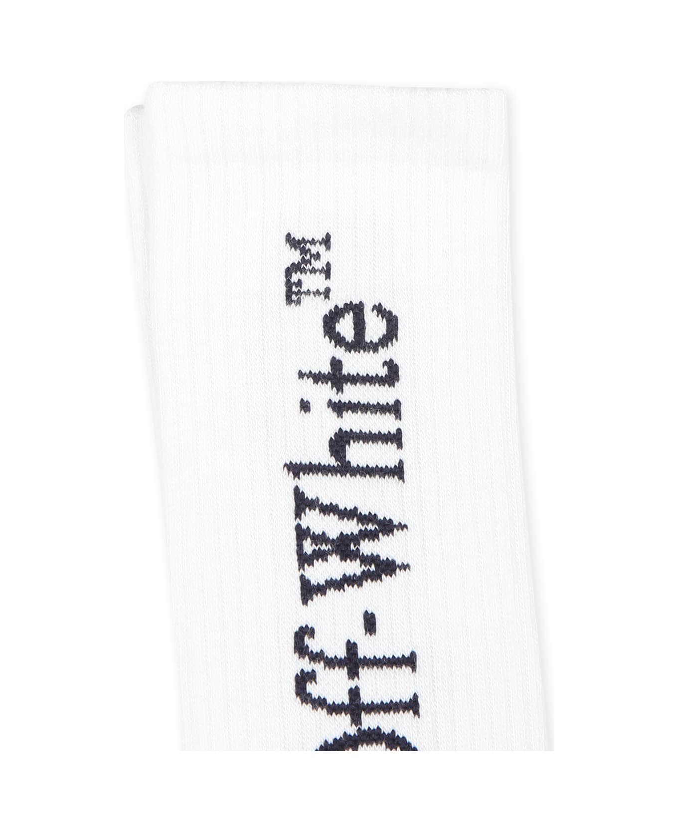 Off-White White Socks For Boy With Logo - White