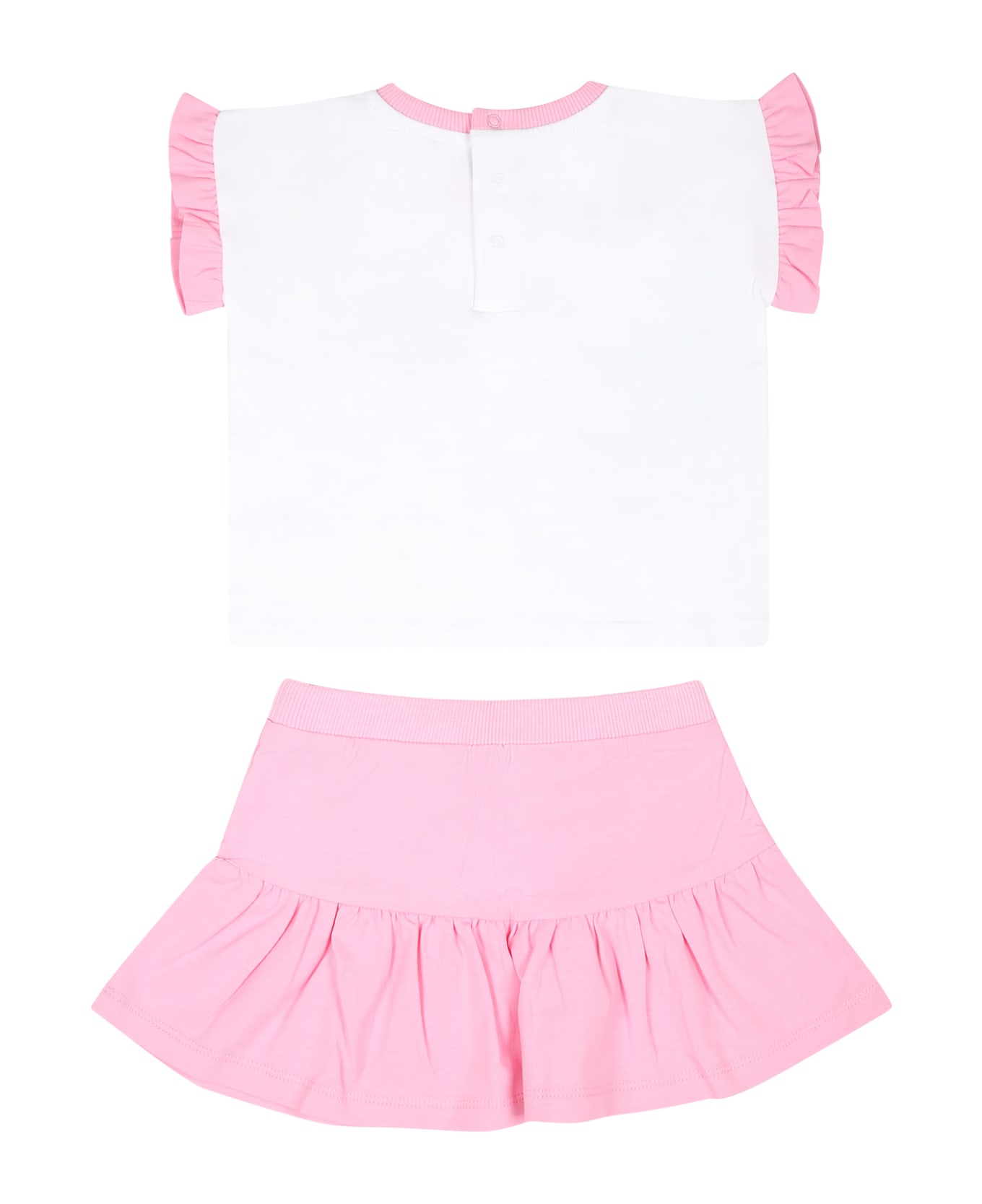 Moschino Pink Suit For Baby Girl With Teddy Bear - Pink