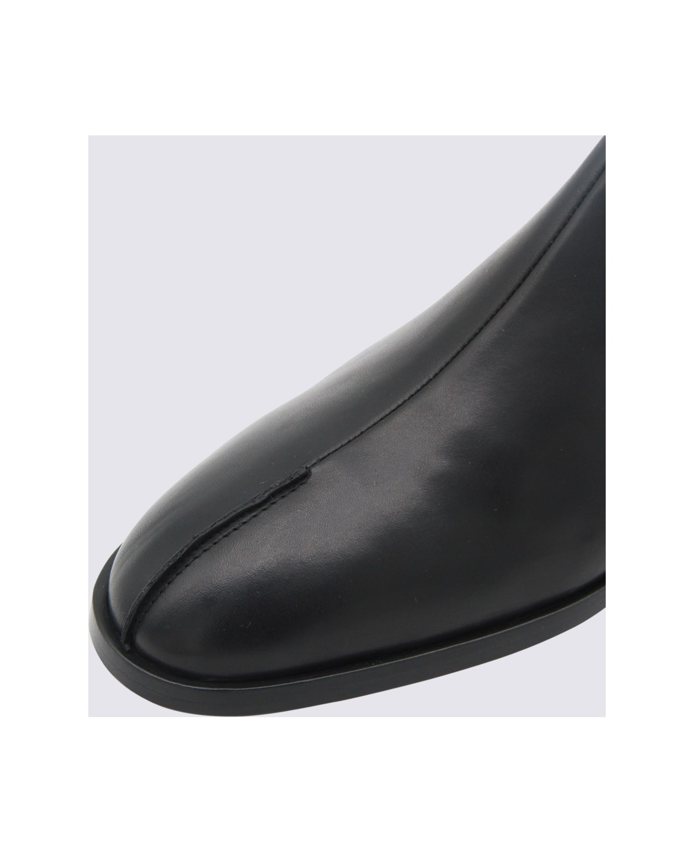 MM6 Maison Margiela Black Leather Boots - Black