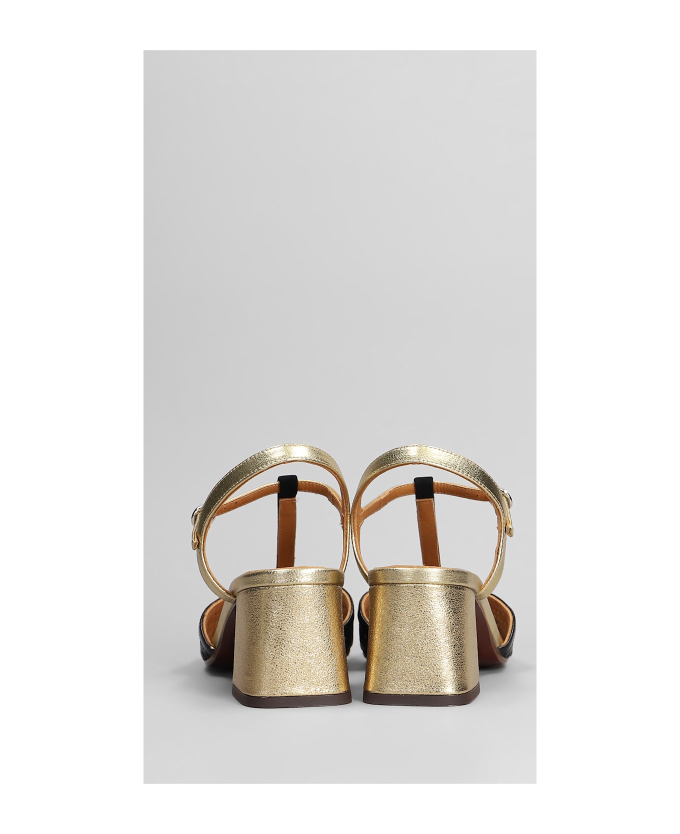 Chie Mihara Sandals In Black Leather And Fabric - black