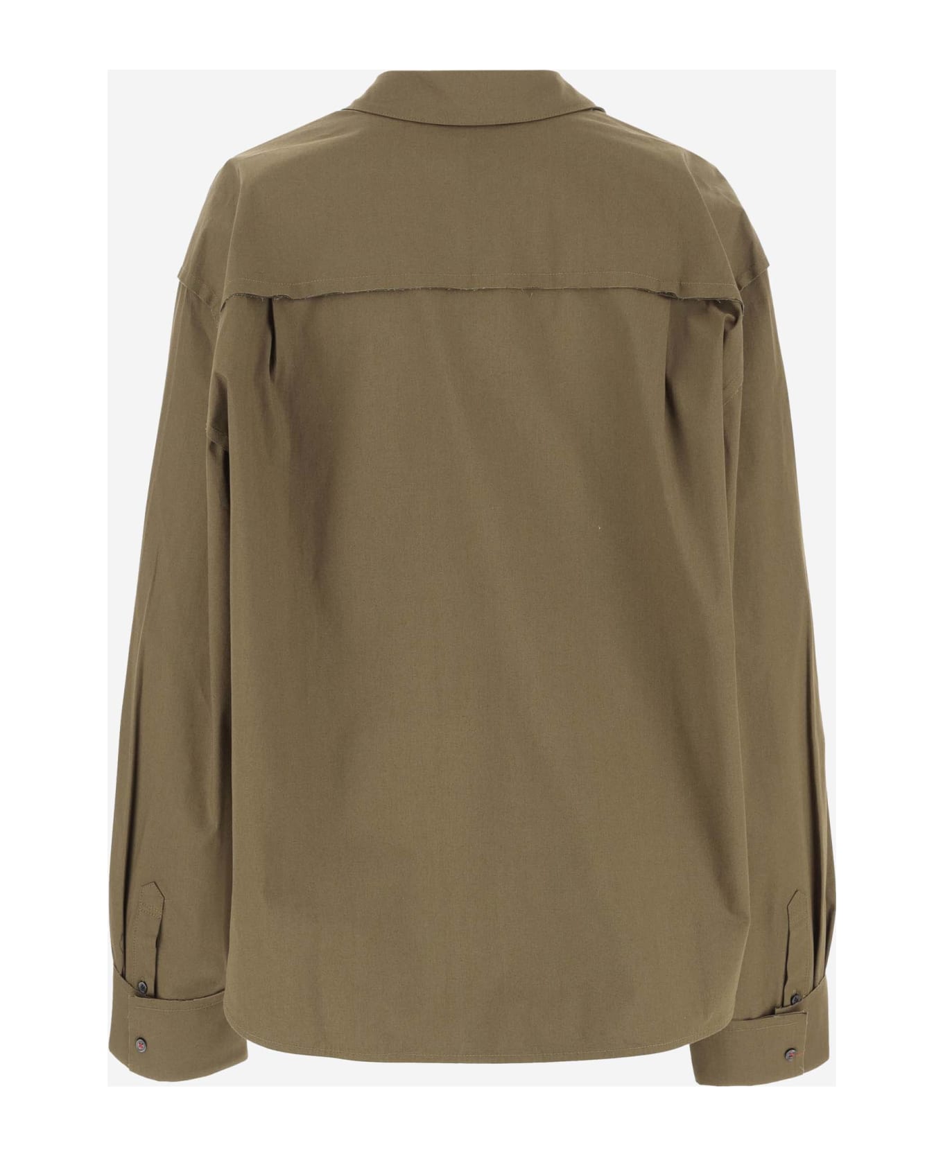 Victoria Beckham Cotton Shirt - SEAWEED シャツ