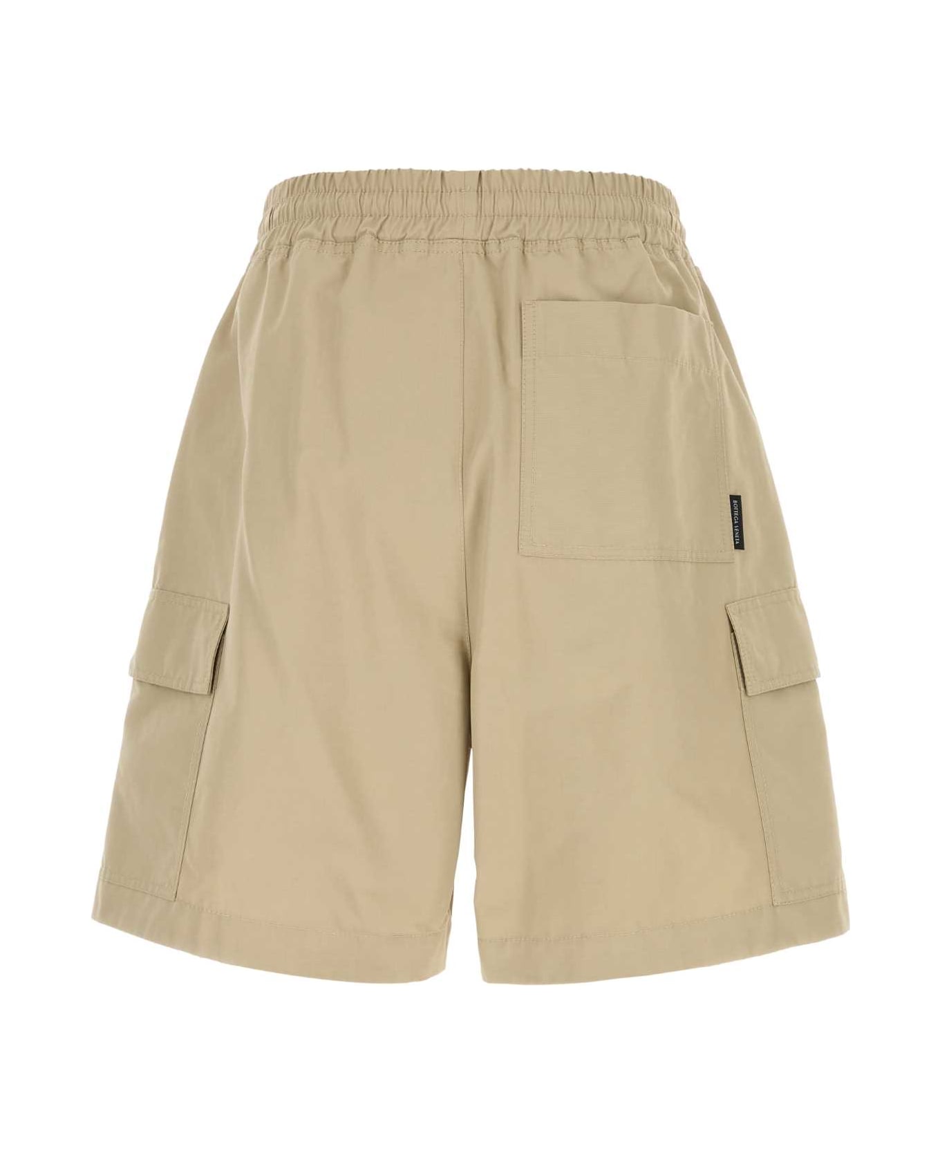 Bottega Veneta Beige Nylon Blend Bermuda Shorts - SAHARA