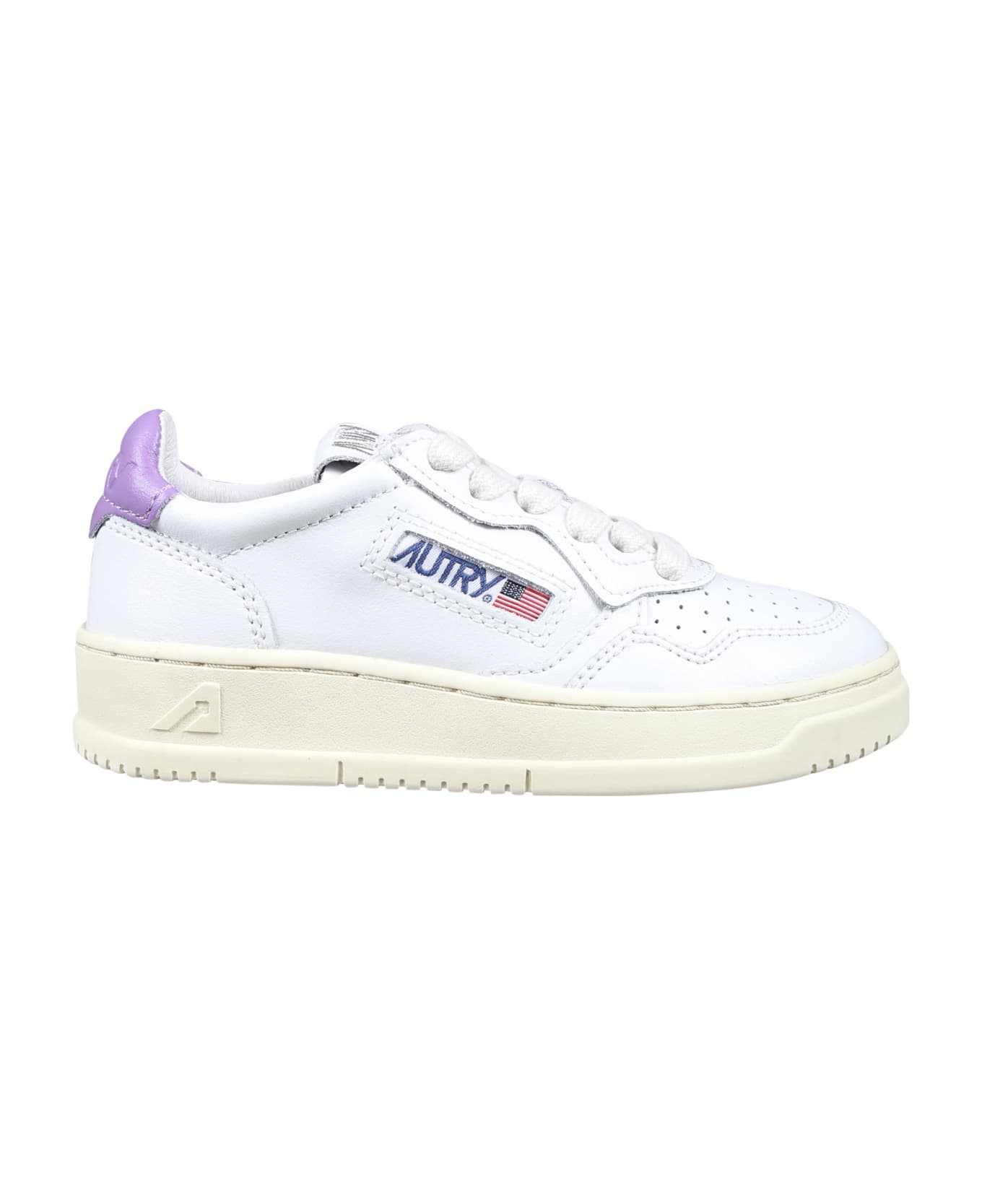 Autry Medalist Low Sneakers For Kids - Bianco