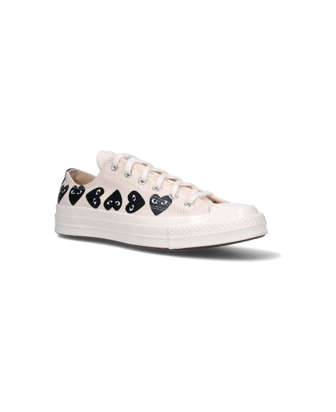 Comme des Garçons Play Low 'converse Multi Heart Chuck 70' Sneakers - Bianco