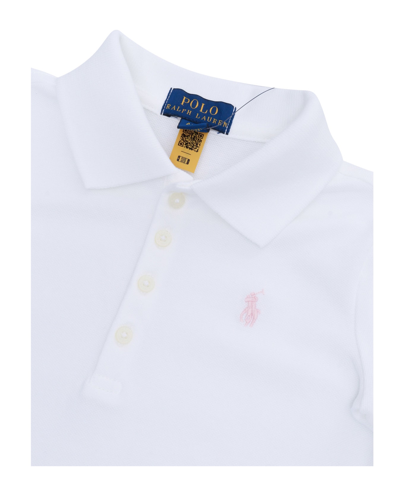 Polo Ralph Lauren White Polo With Logo - WHITE トップス