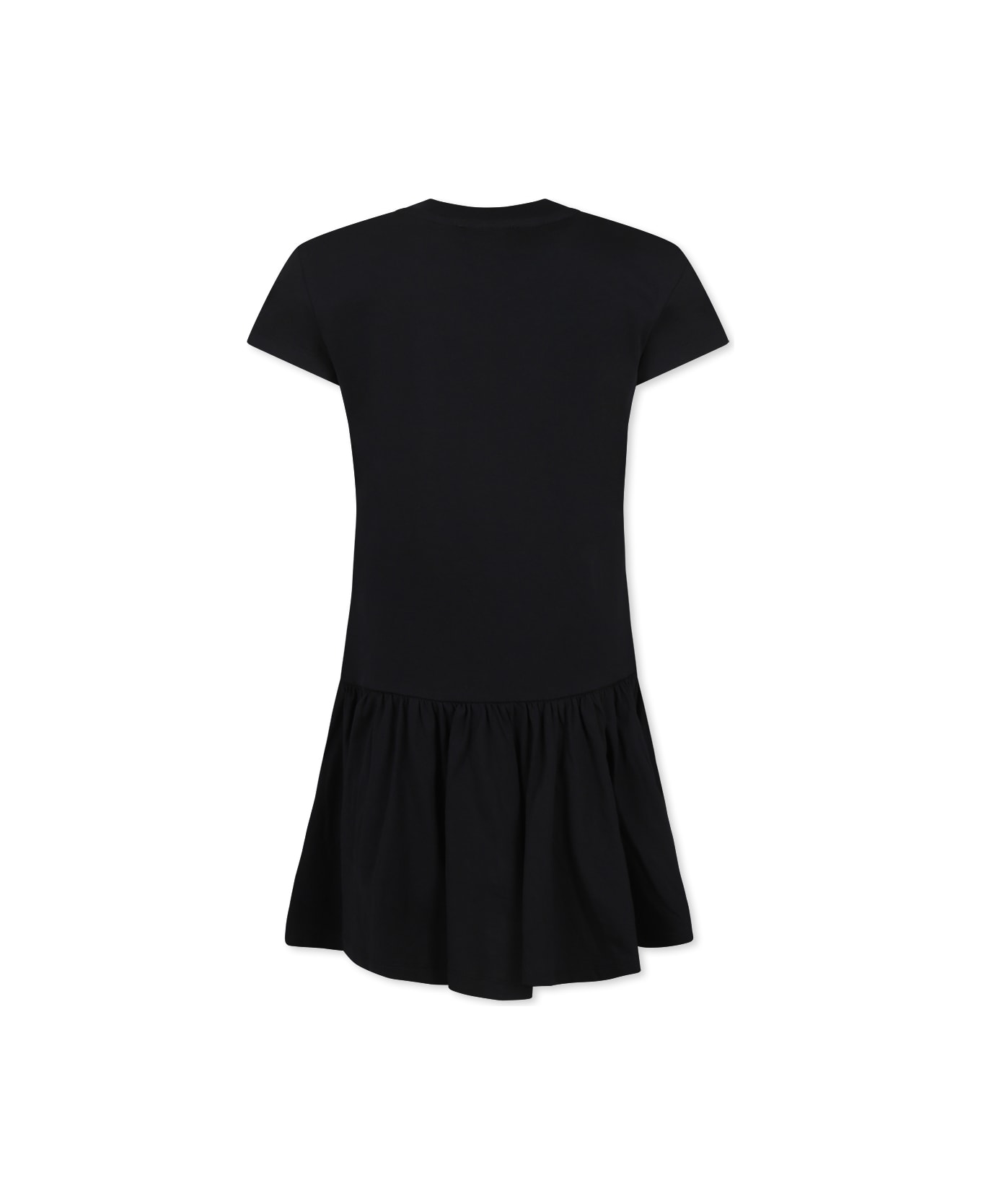 Balmain Black Dress For Girl With Logo - Black