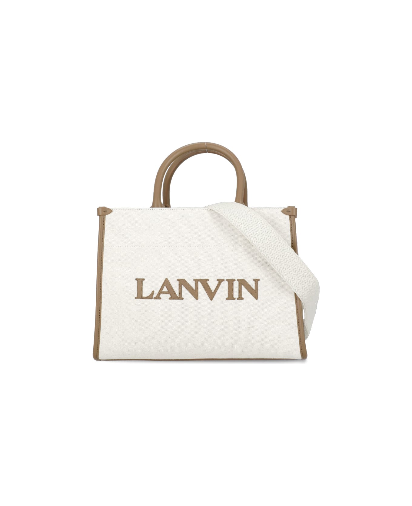 Lanvin Cotton And Linen Shopping Bag - Beige