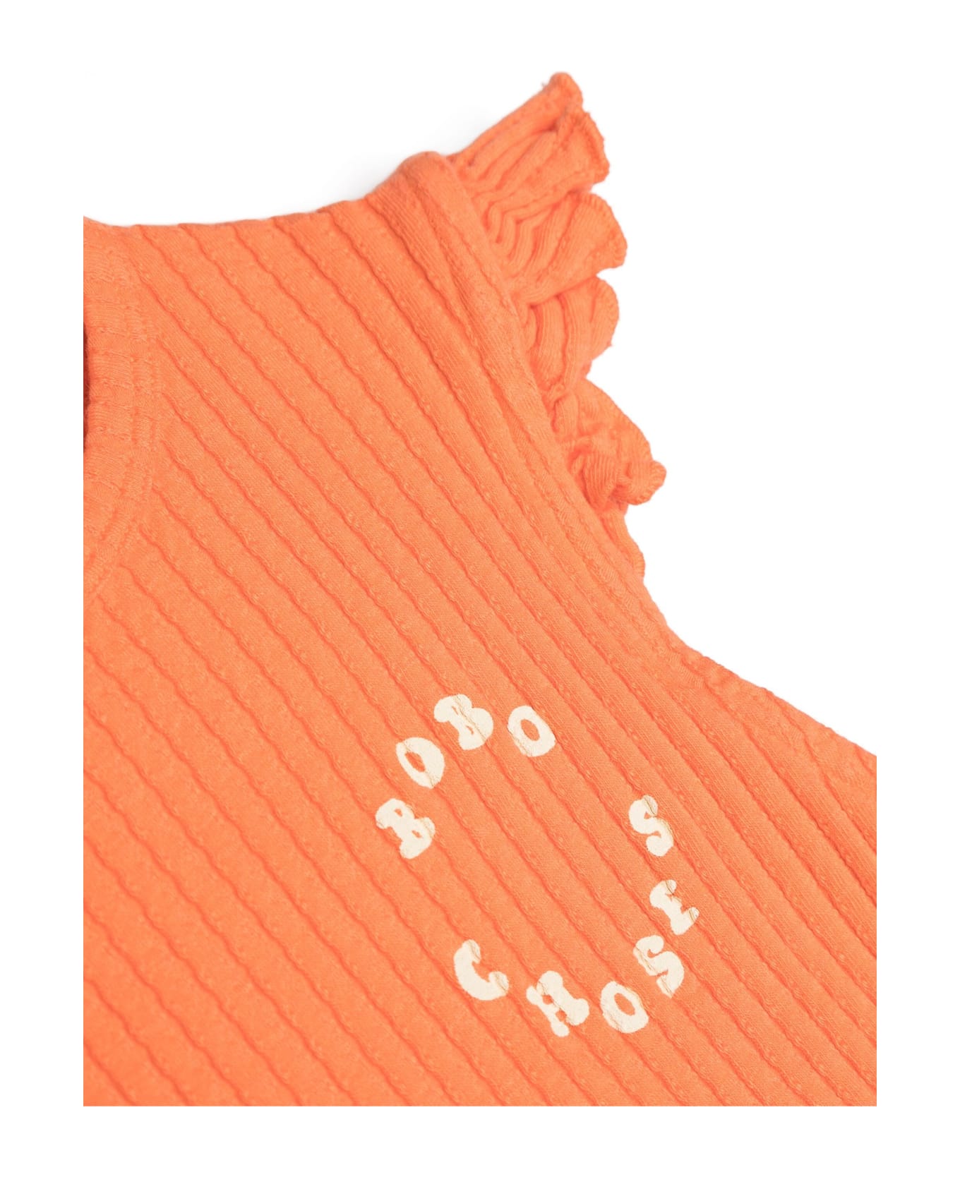 Bobo Choses Orange Top For Girl With Logo - Orange トップス