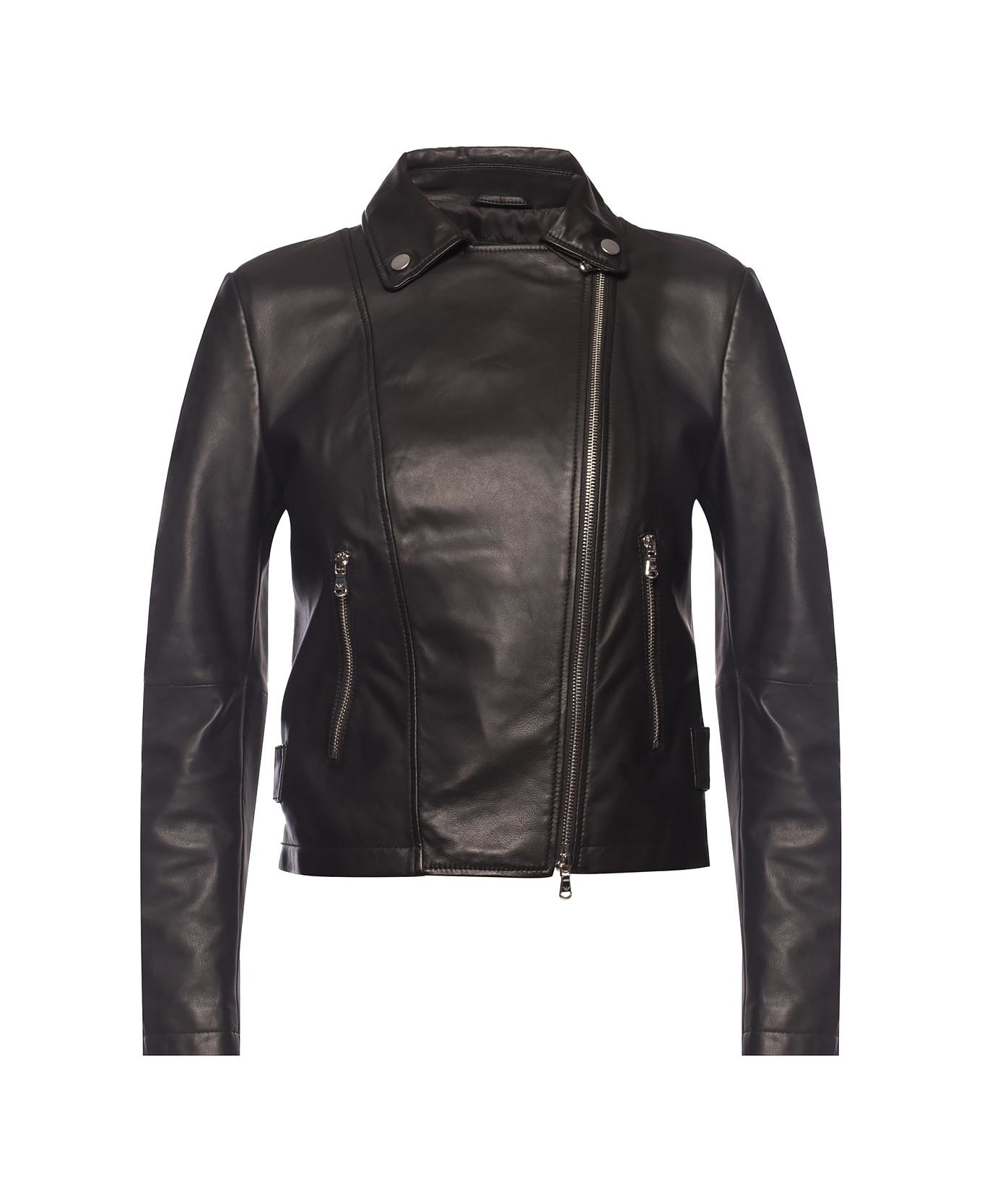 Emporio Armani Biker Jacket - Black レザージャケット