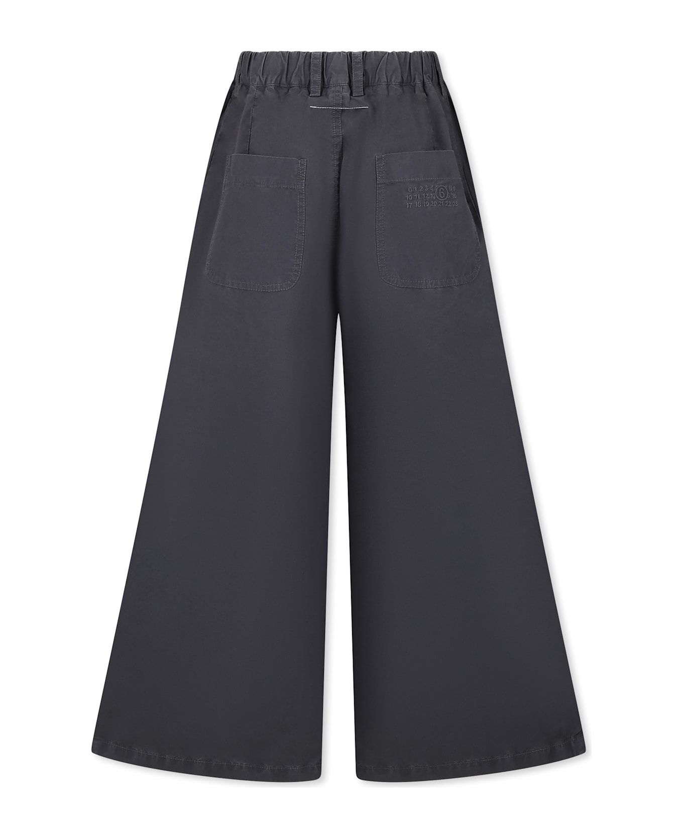 MM6 Maison Margiela Grey Trousers For Kids With Iconic Number Logo - Grey