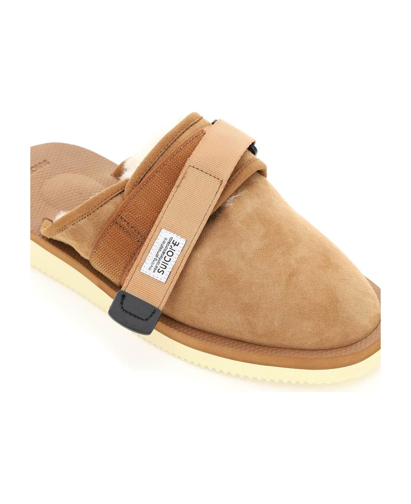 SUICOKE Zavo Suede Sabot With Shearling - BROWN その他各種シューズ