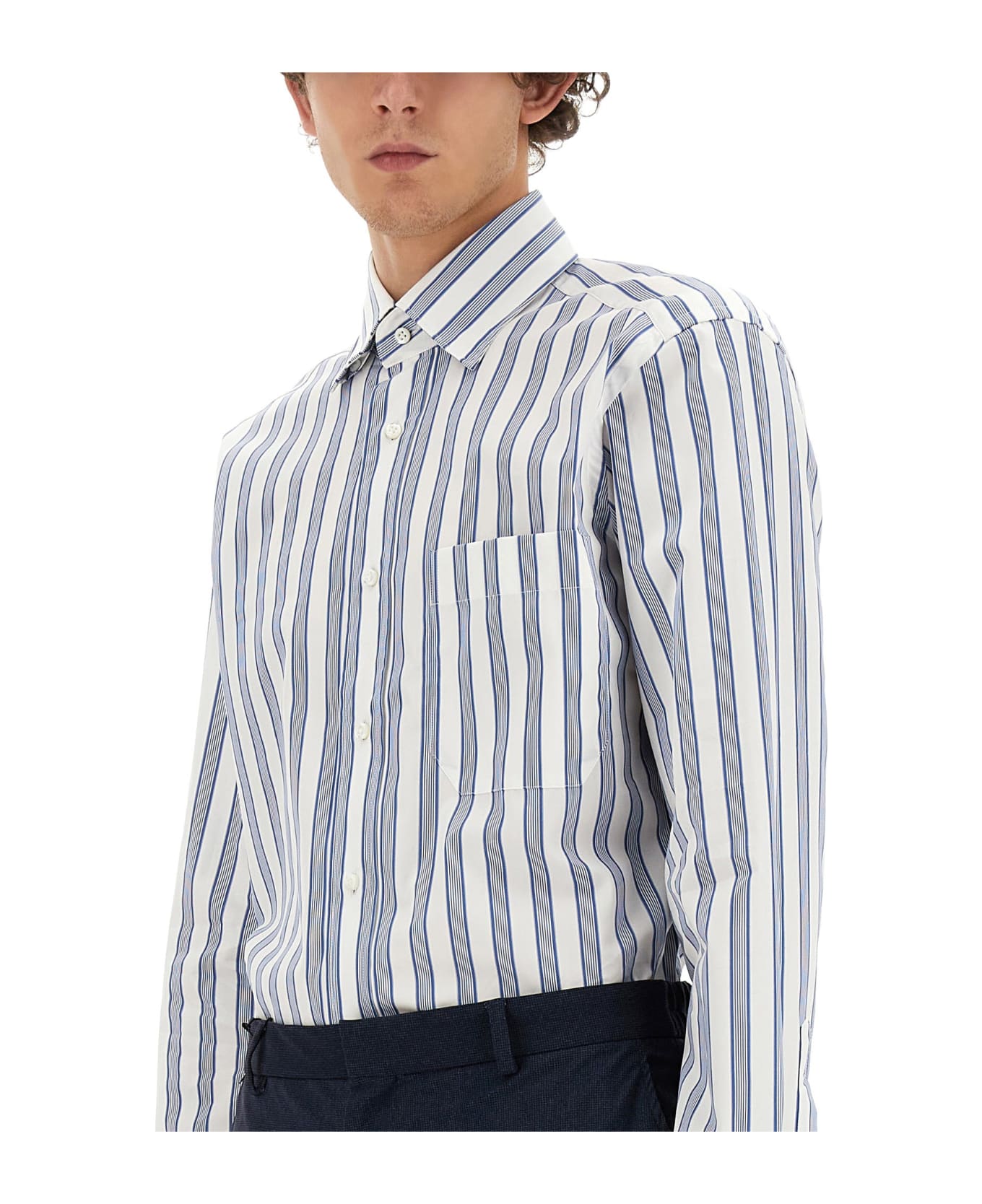 Hugo Boss Shirt With Stripe Pattern - BABY BLUE