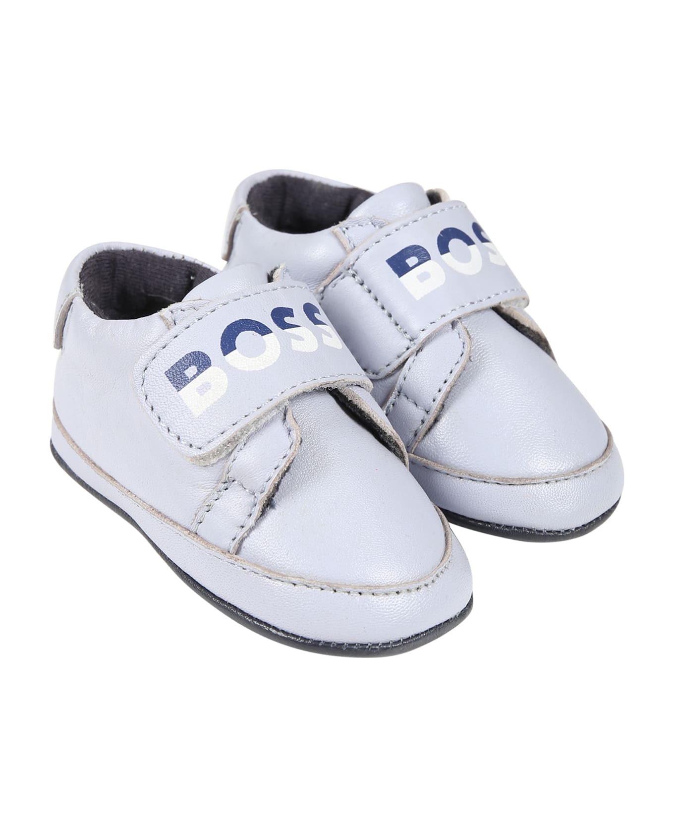 Hugo Boss Light Blue Sneakers For Baby Boy - Light Blue