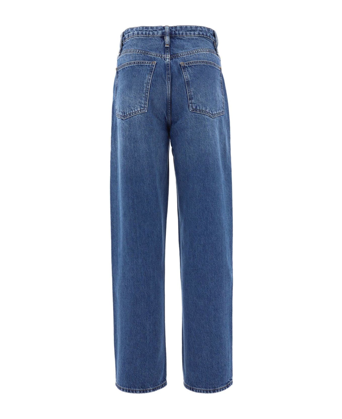 Frame Barrel-leg High-waist Slim Jeans - STRC