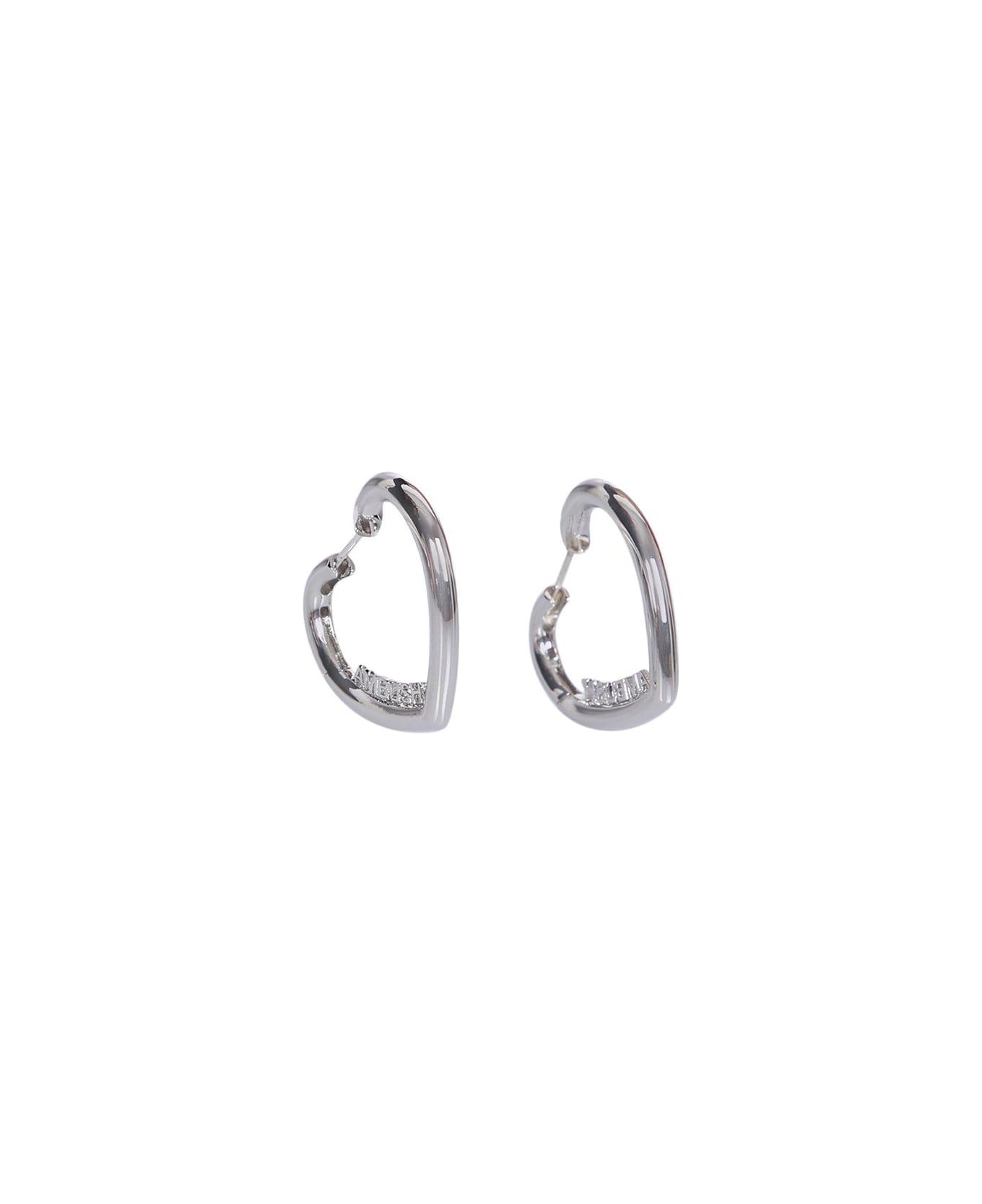 AMBUSH Heart-shaped Earrings - Silver