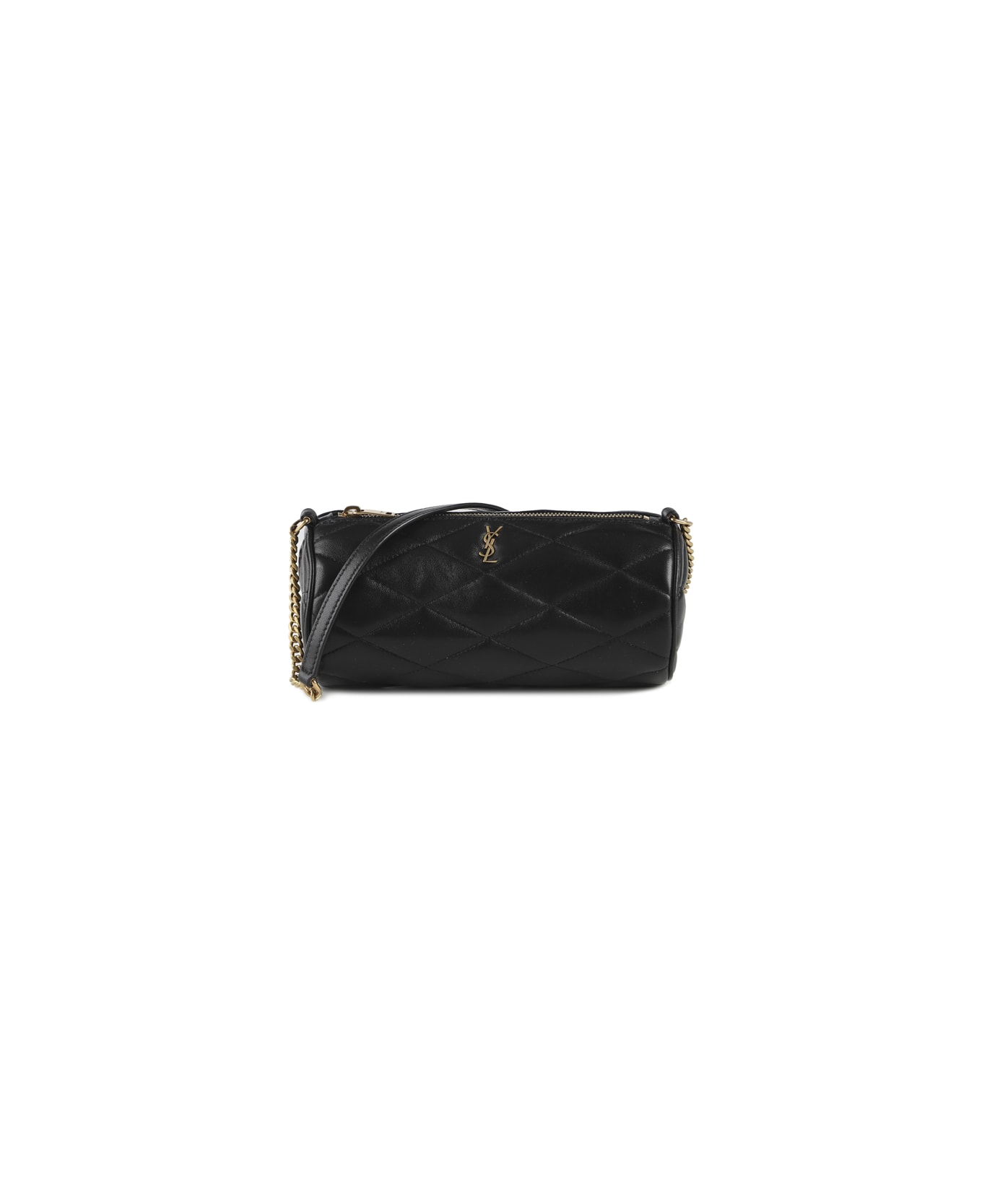 Saint Laurent Sade Logo Plaque Tube Bag - Black