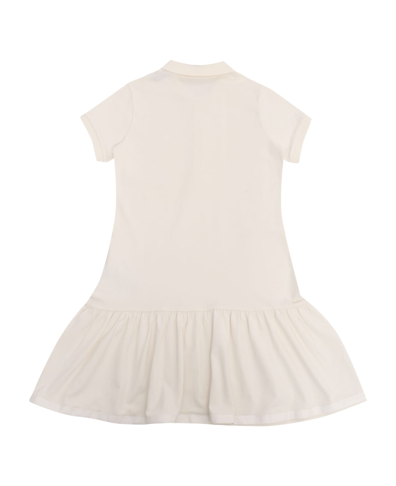 Moncler White Dress With Logo - WHITE ワンピース＆ドレス