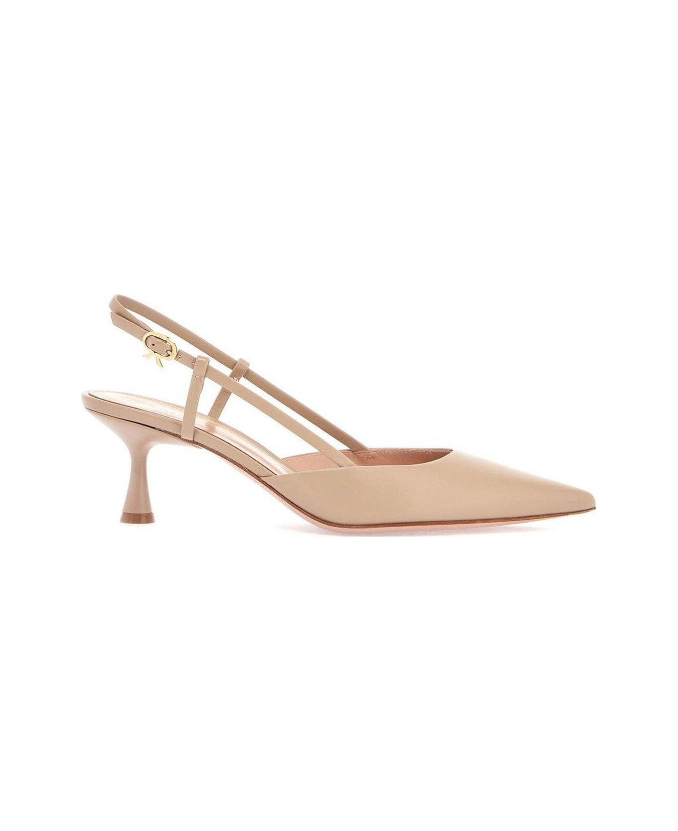 Gianvito Rossi Ascent Pointed-toe Slingback Pumps - Beige