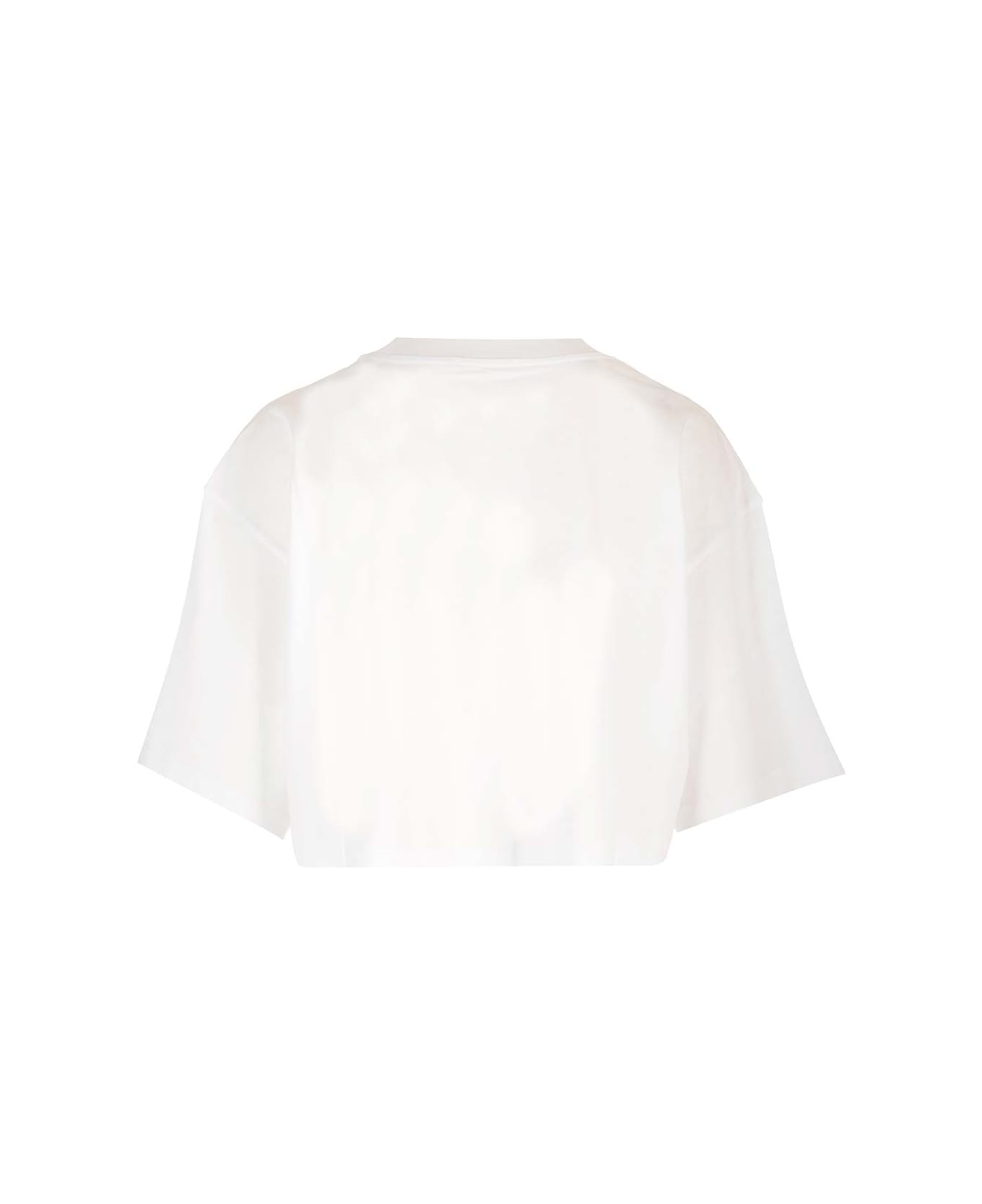 Marni Cropped Signature T-shirt - Bianco