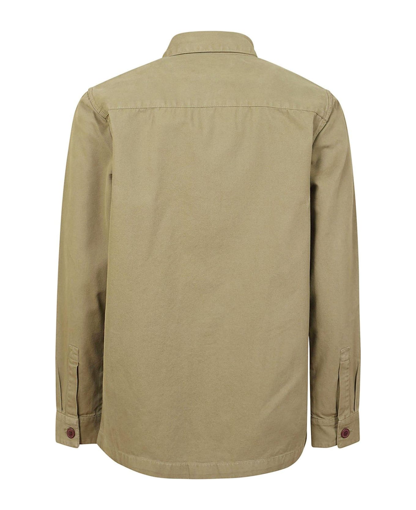 Barbour Long Sleeved Buttoned Overshirt - Bleached Olive ジャケット