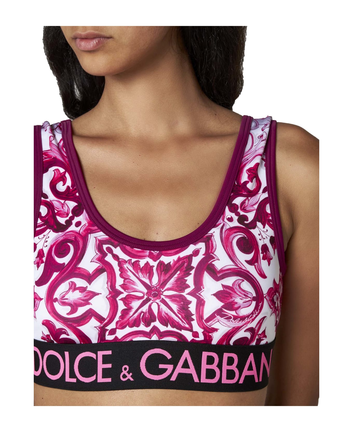 Dolce & Gabbana Technical Jersey Top - Dolce & Gabbana cropped double-breasted jacket