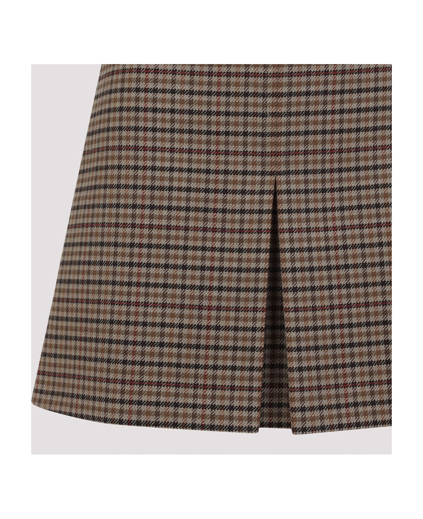 Celine Wool Mini Skirt - Np Beige Noisette Noir