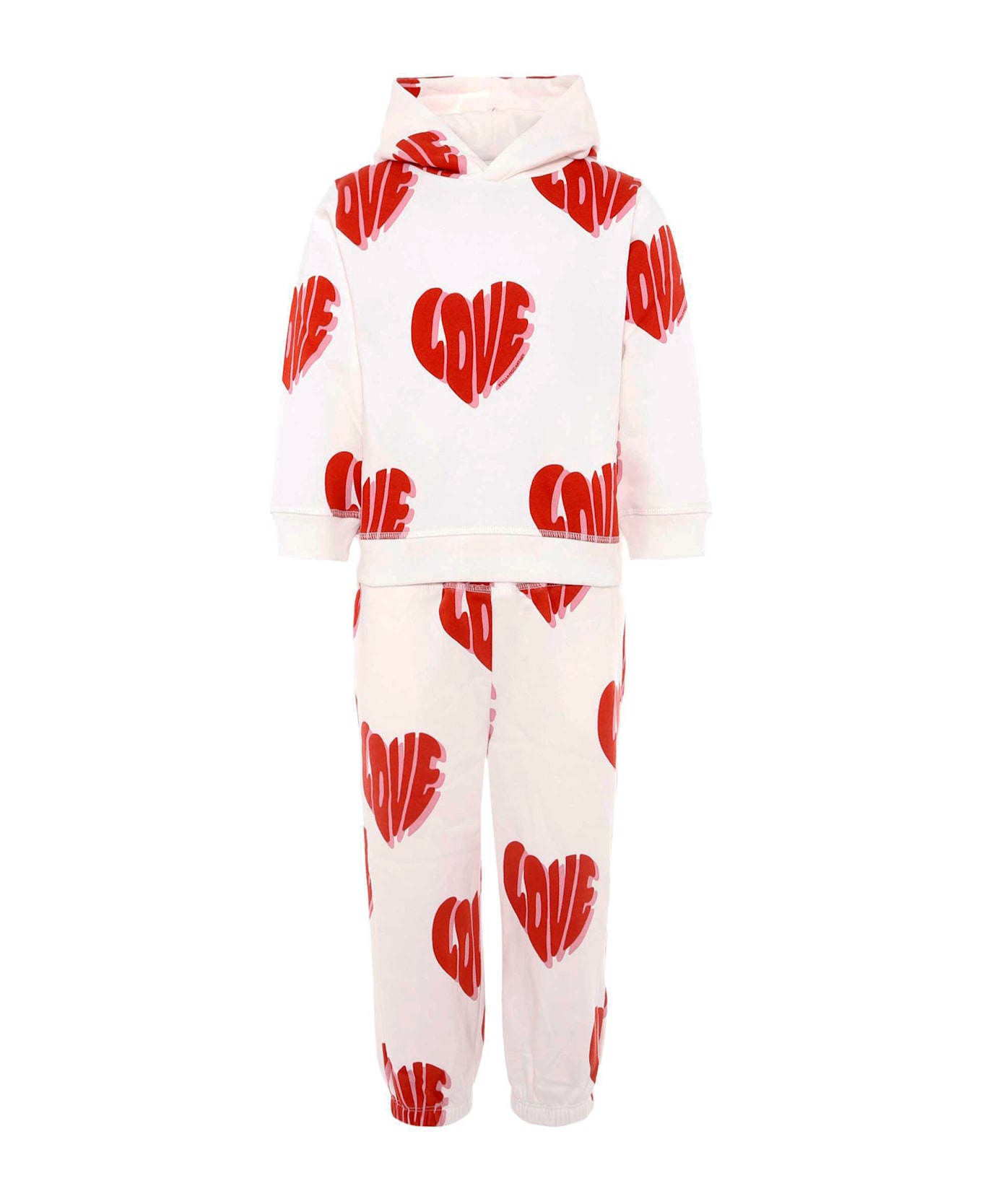 Stella McCartney Kids Ivory Suit For Girl With Love Writing - Ivory