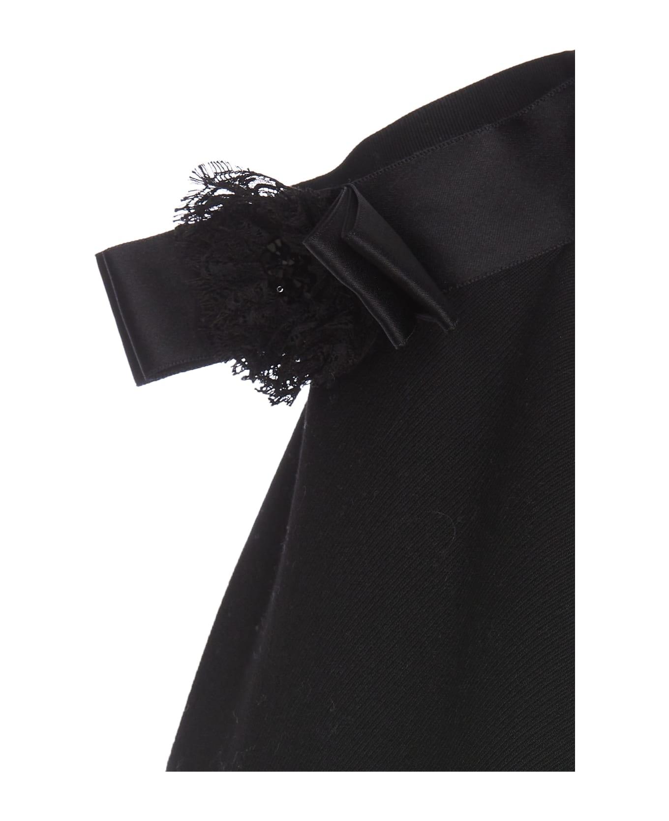 Dolce & Gabbana Short Woolen Dress With Rear Neckline - Black