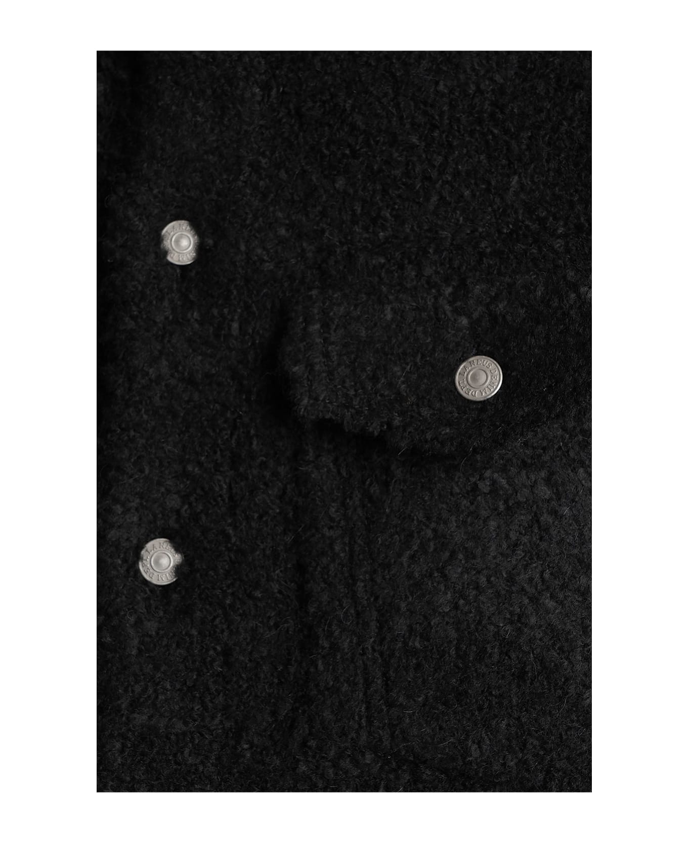 Laneus Casual Jacket In Black Acrylic - black