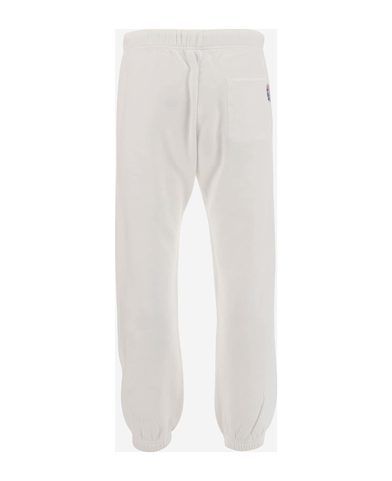 Autry Cotton Jogging Pants With Logo - White スウェットパンツ