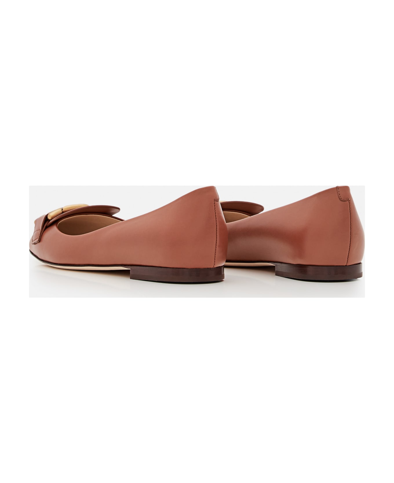 Tod's Leather Ballerina Flats - Brown