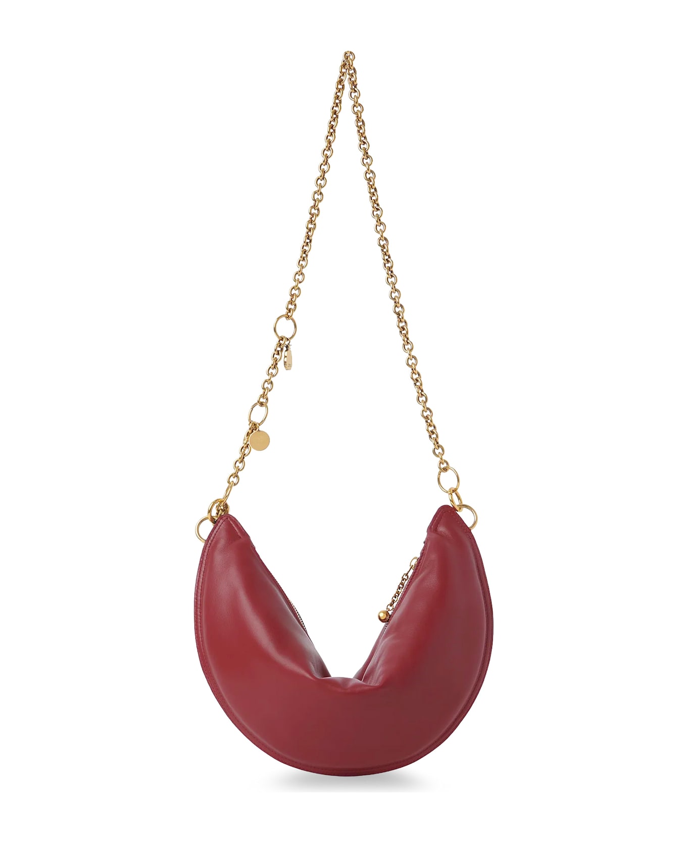 Chloé Halfmoon Leather Shoulder Bag - Vibrant Red