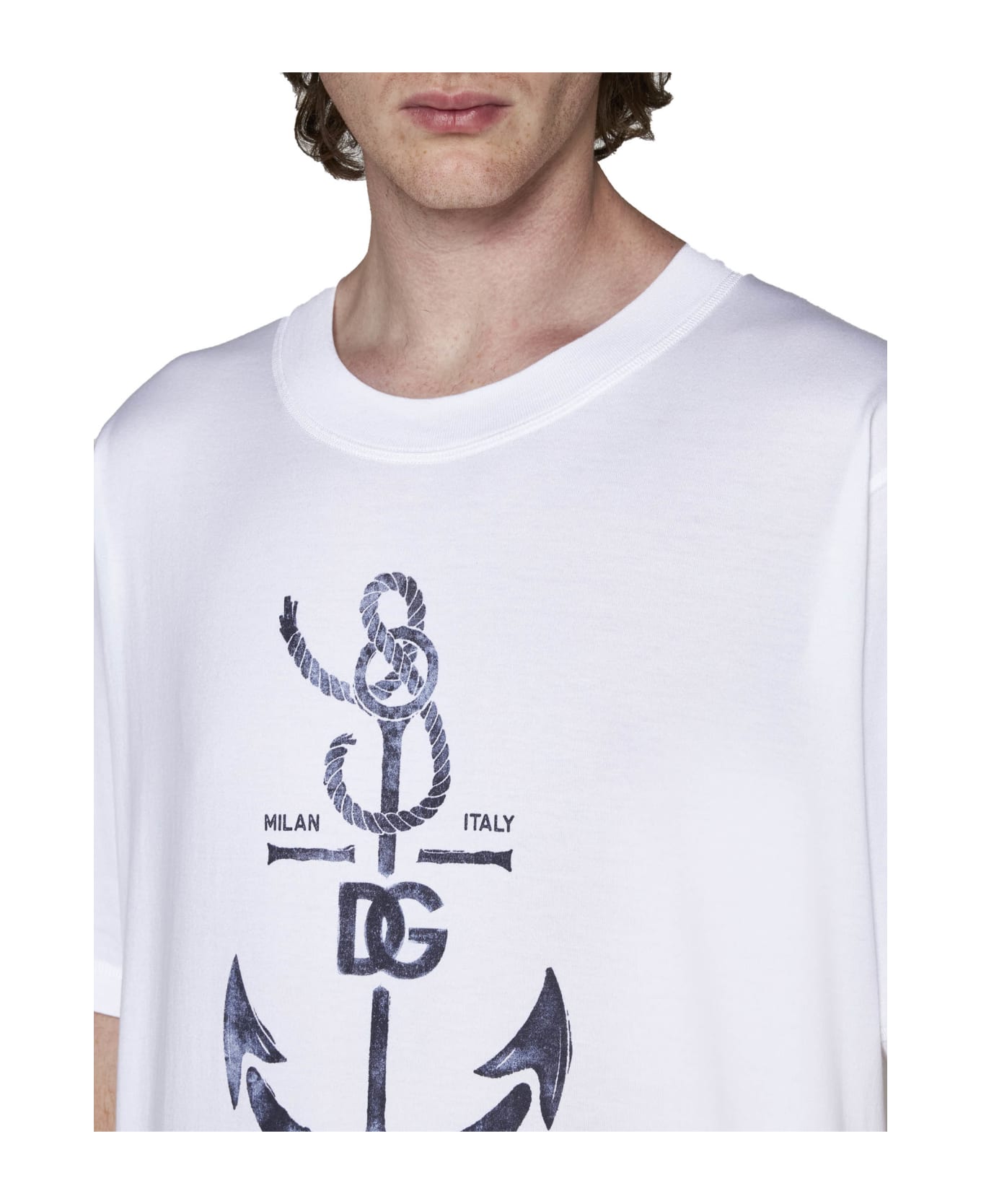 Dolce & Gabbana Marina Print T-shirt - White