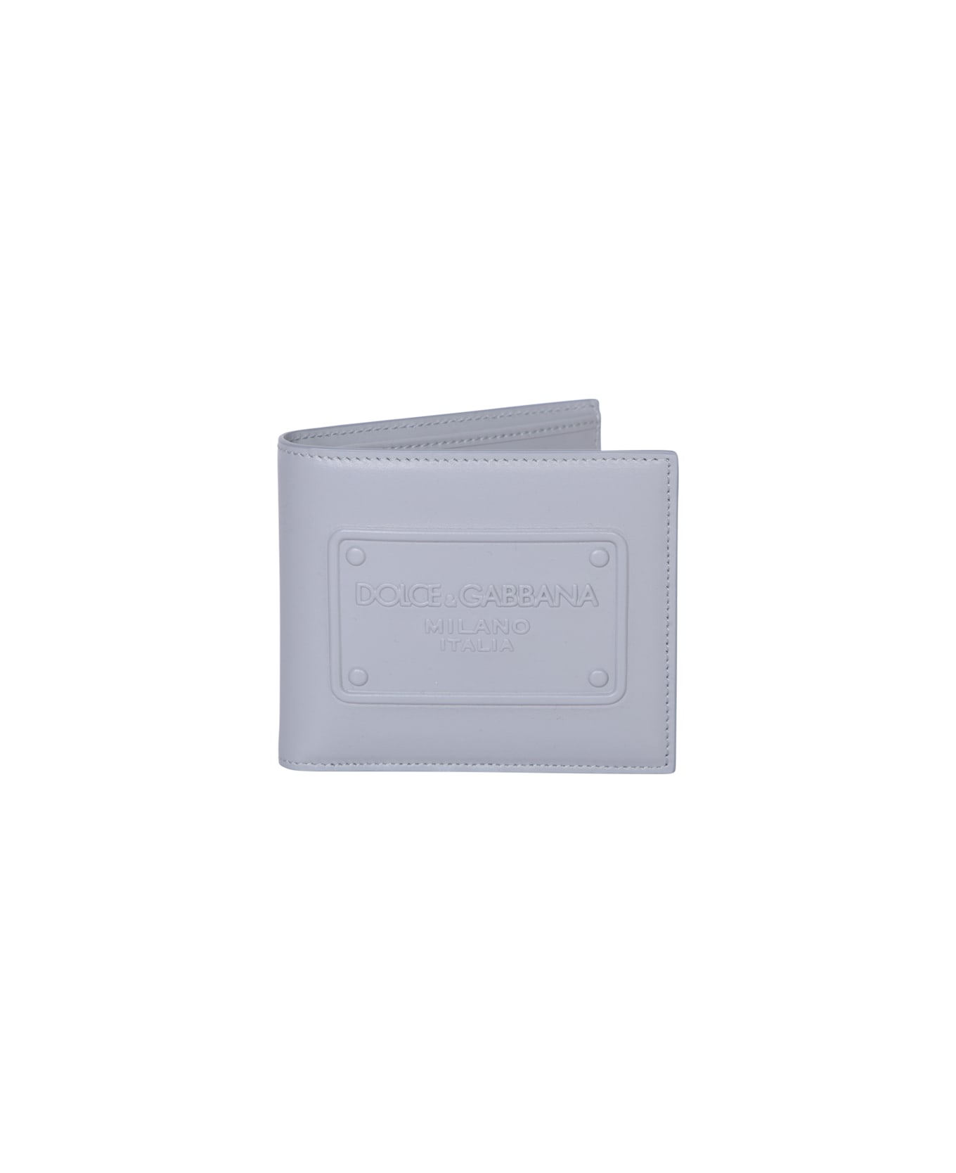 Dolce & Gabbana Calfskin Leather Bifold Wallet - Grey 財布