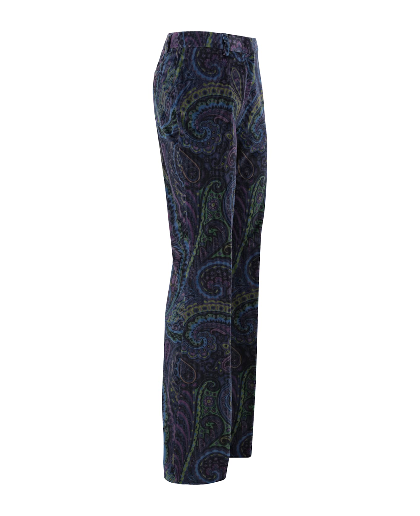 Etro Velvet Trousers - Blue