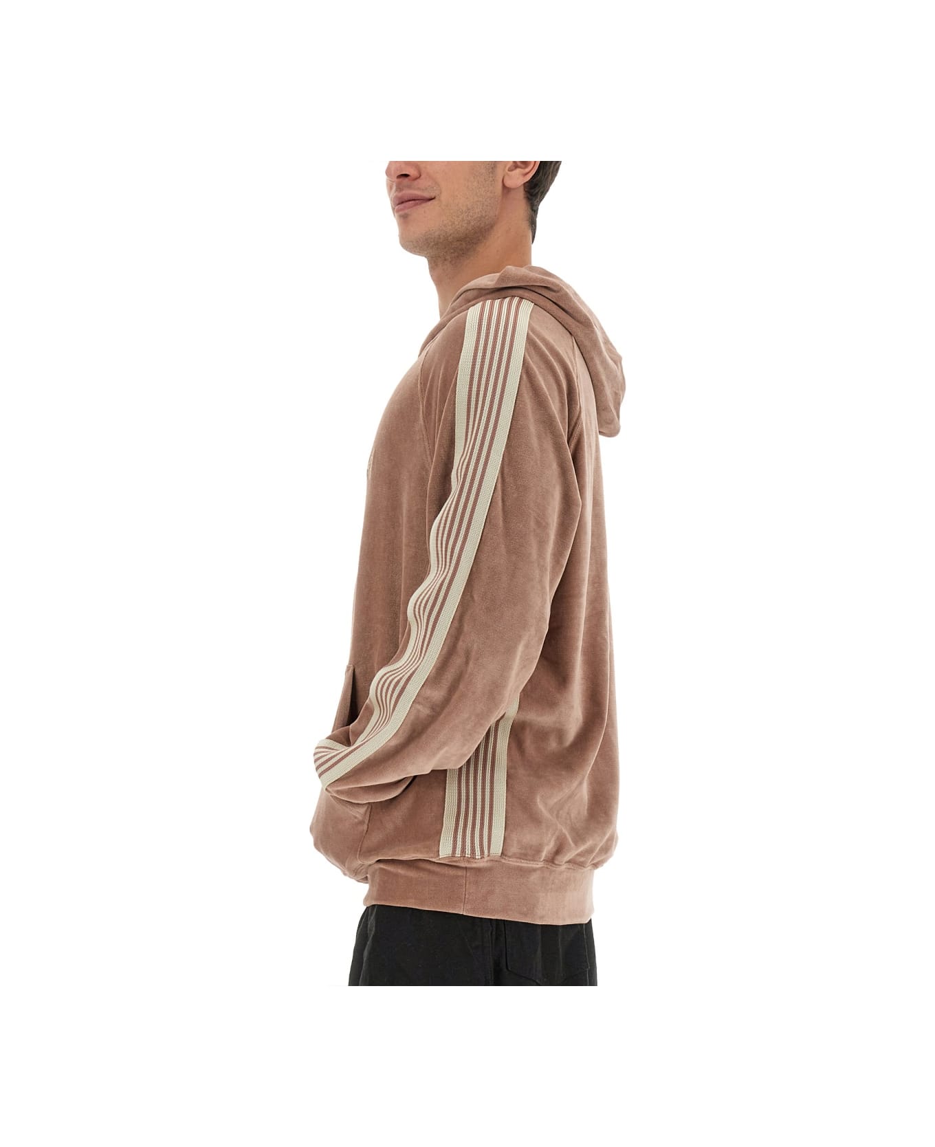 Needles Sweatshirt With Logo - BEIGE