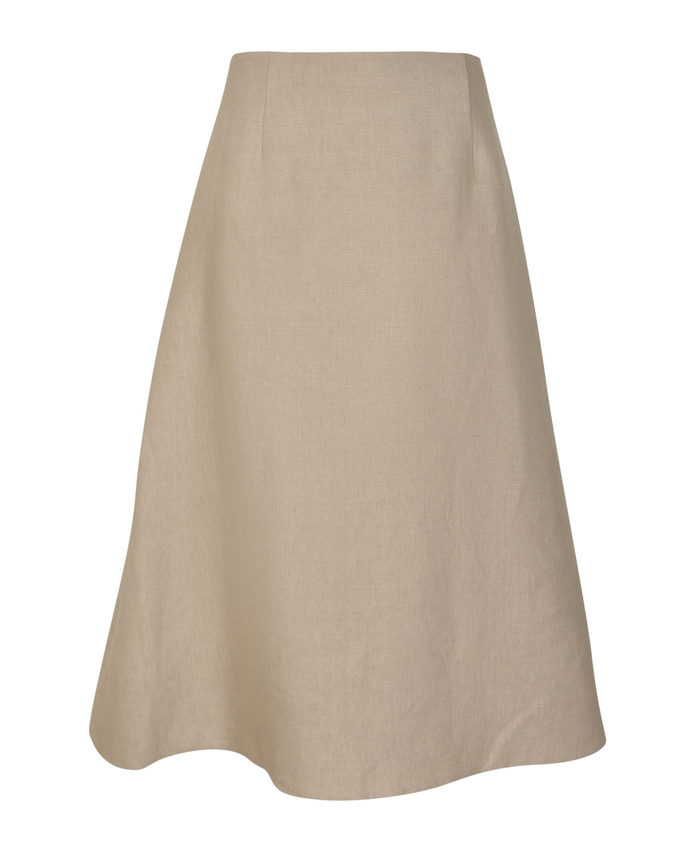 Theory Rear Zip Flared Skirt - Sand